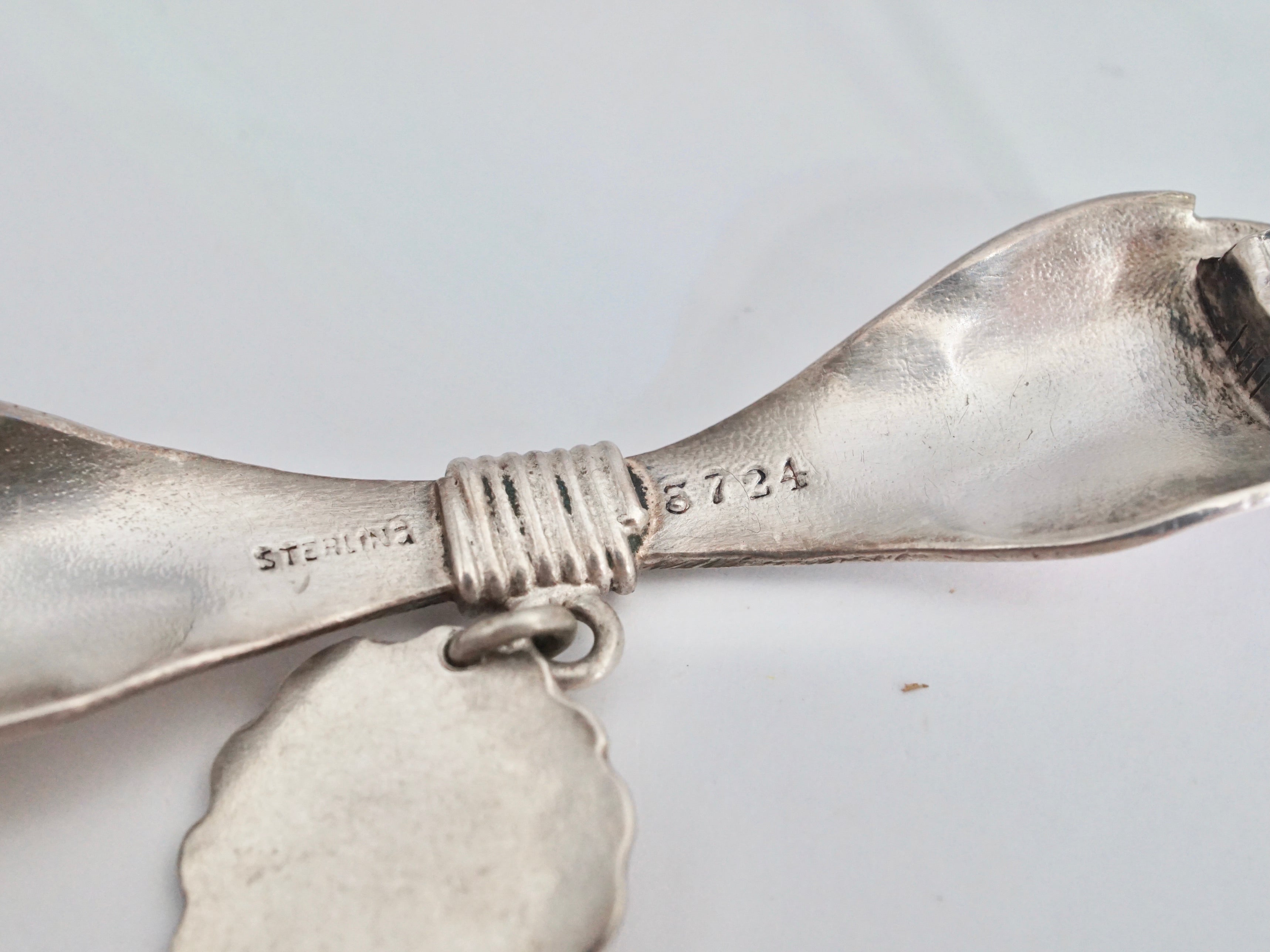 Antique Shiebler-style homeric sterling lily of the valley brooch