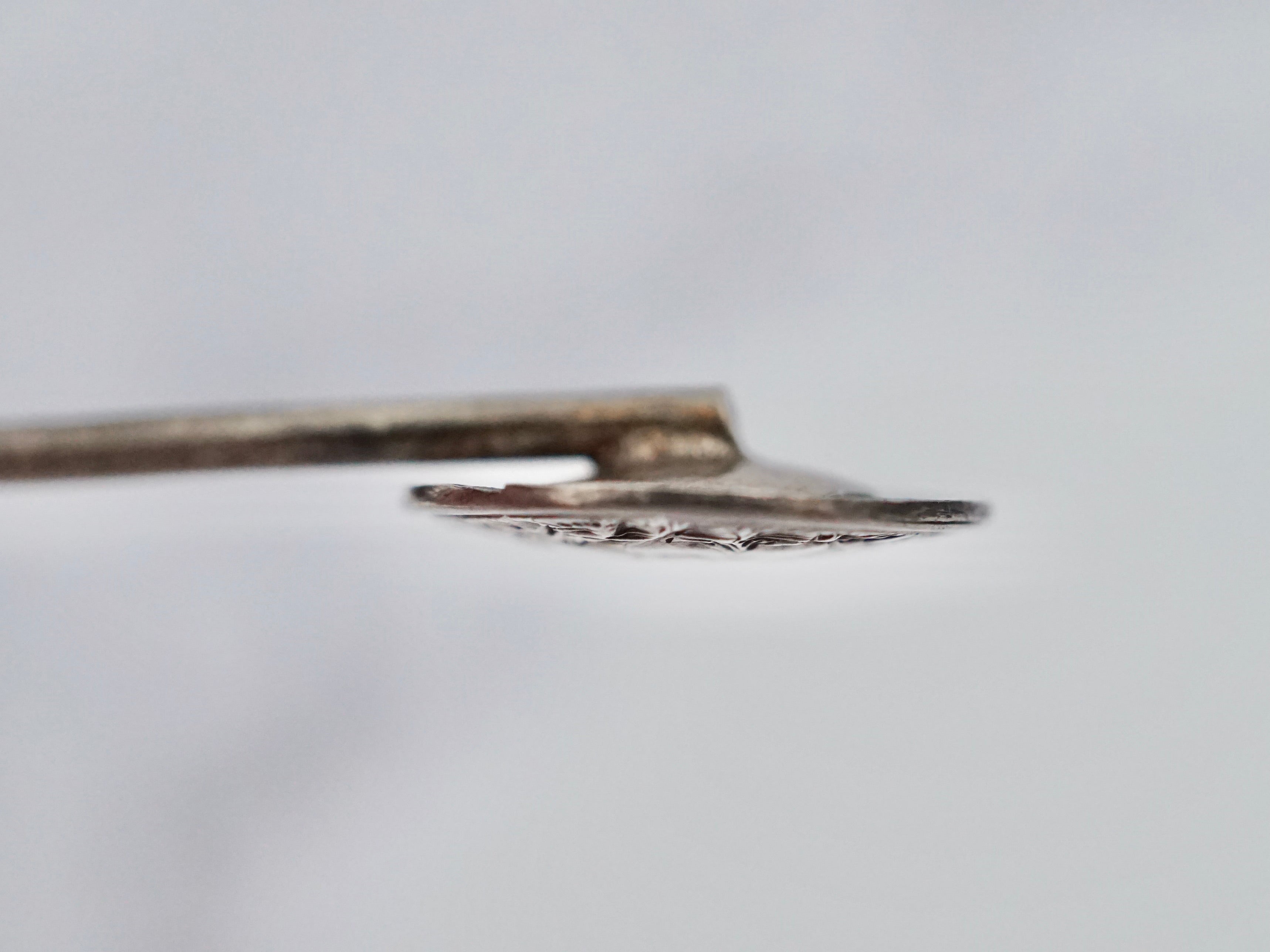 Antique Victorian sterling floral stick pin