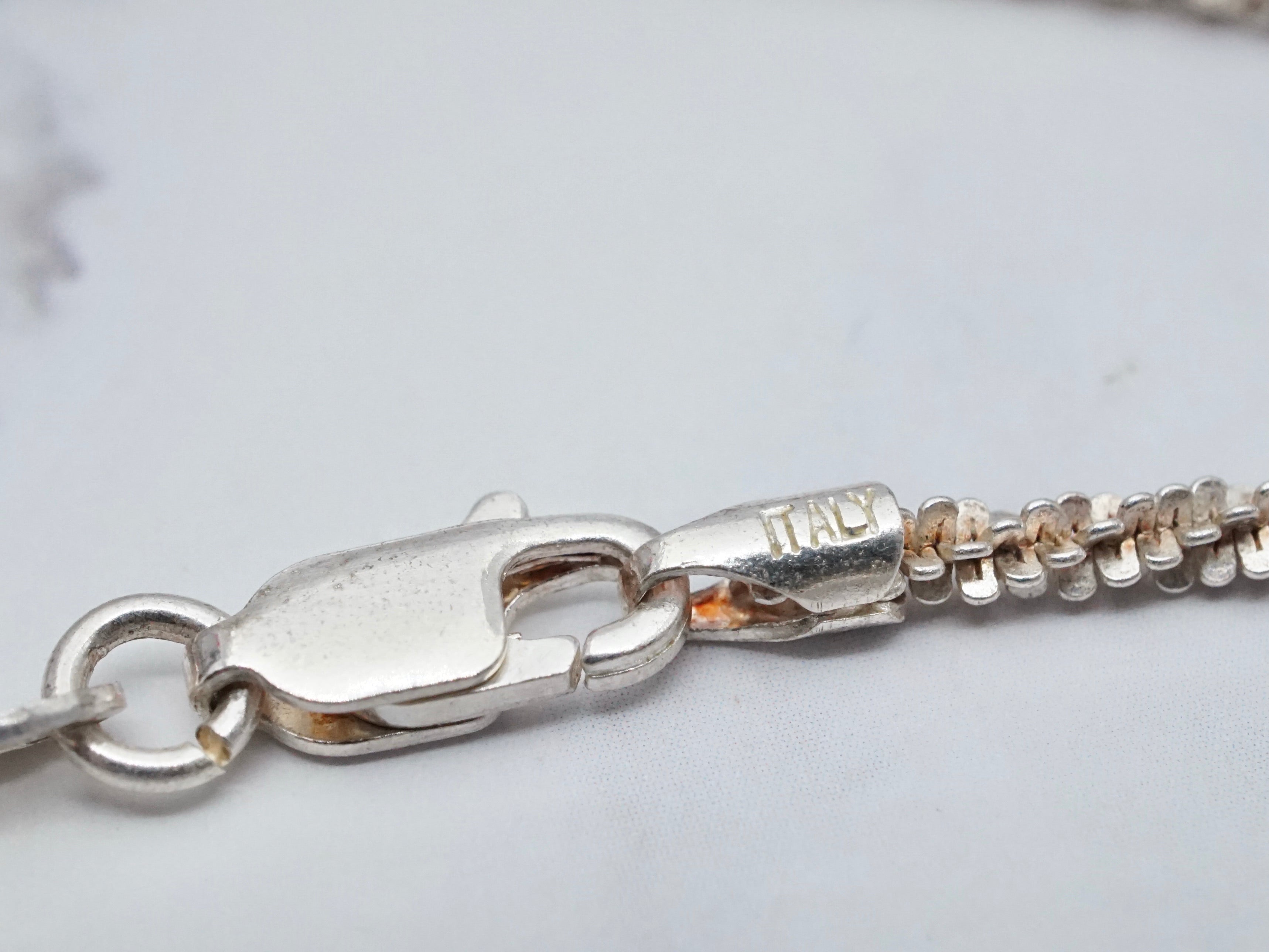 Vintage Italian sterling 2.5mm margarita link chain