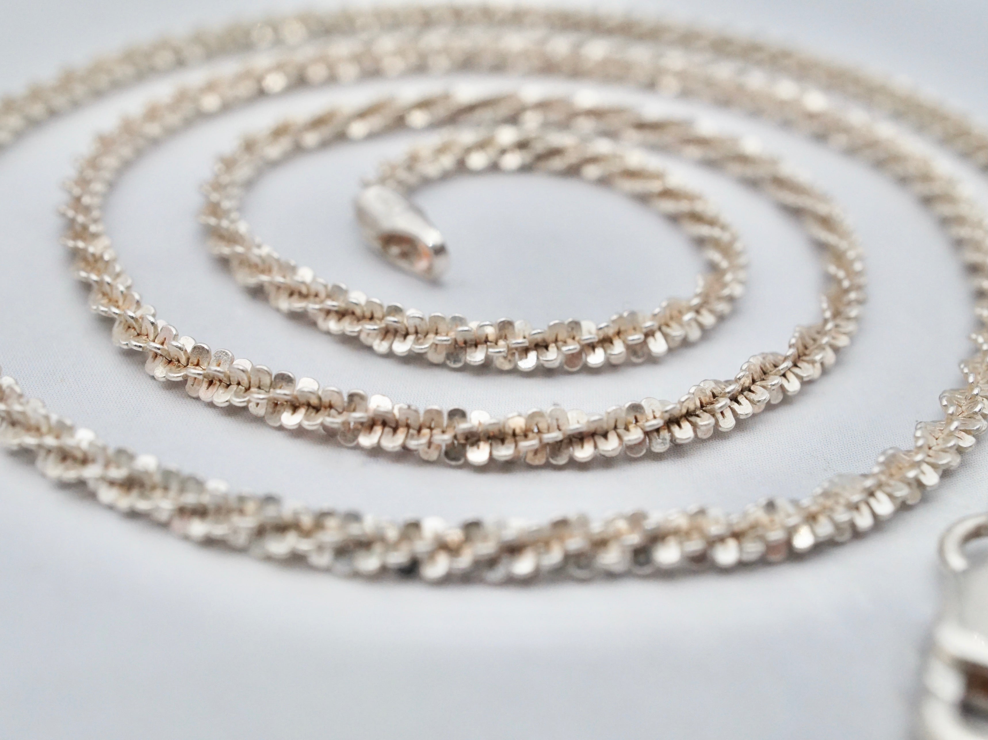 Vintage Italian sterling 2.5mm margarita link chain