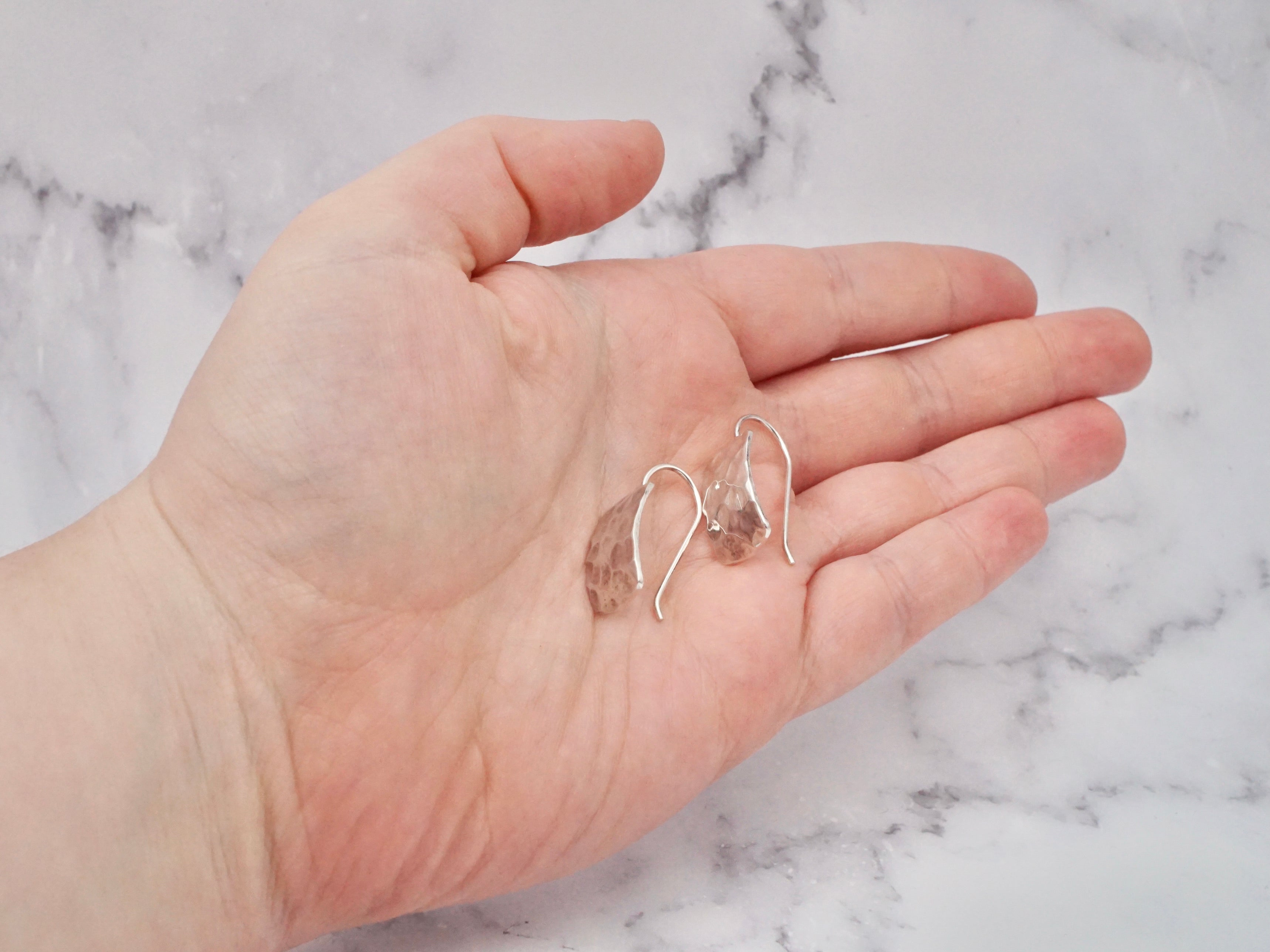 Vintage Silpada sterling hammered dangle earrings