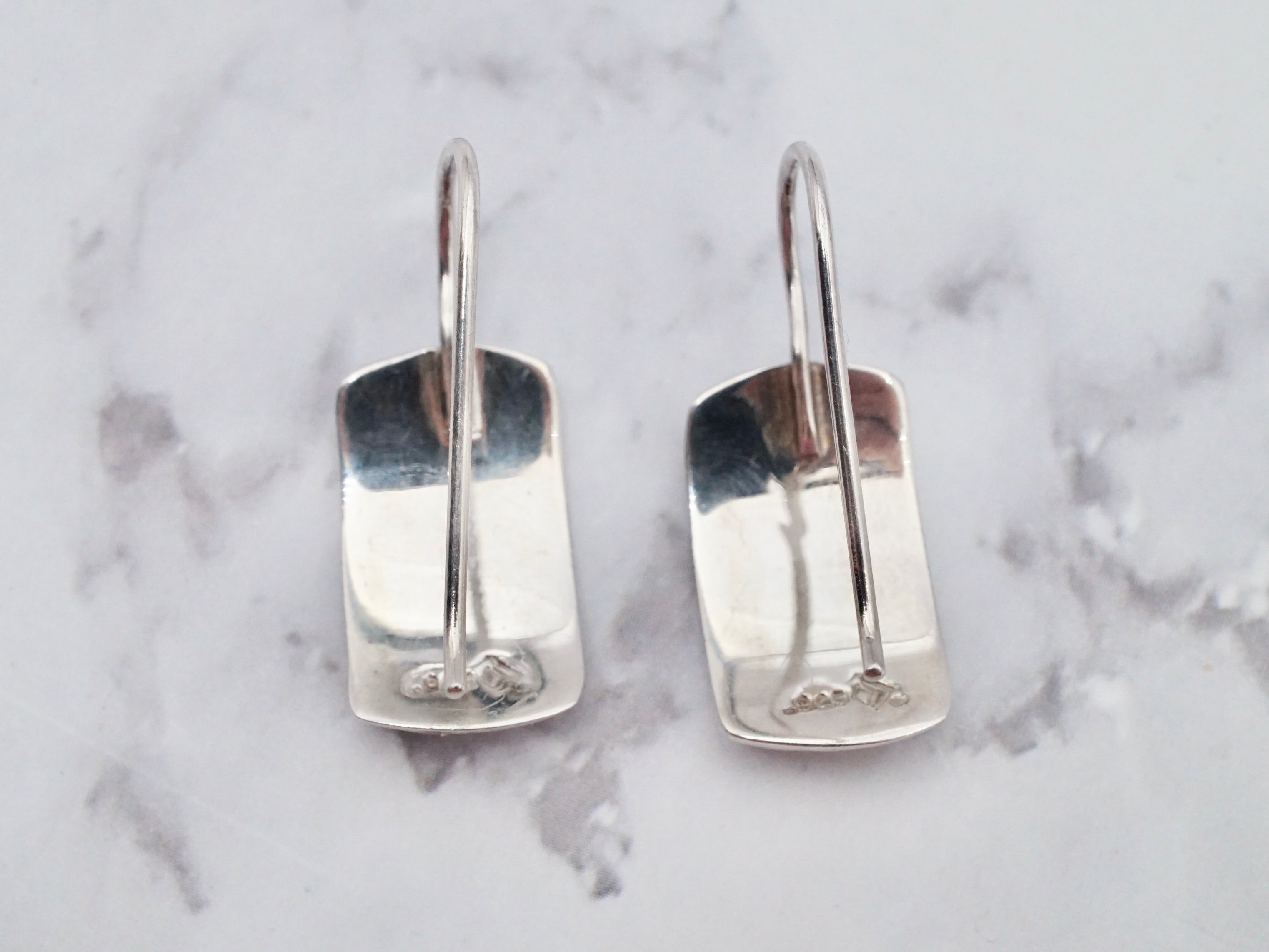 Vintage Silpada sterling hammered dangle earrings