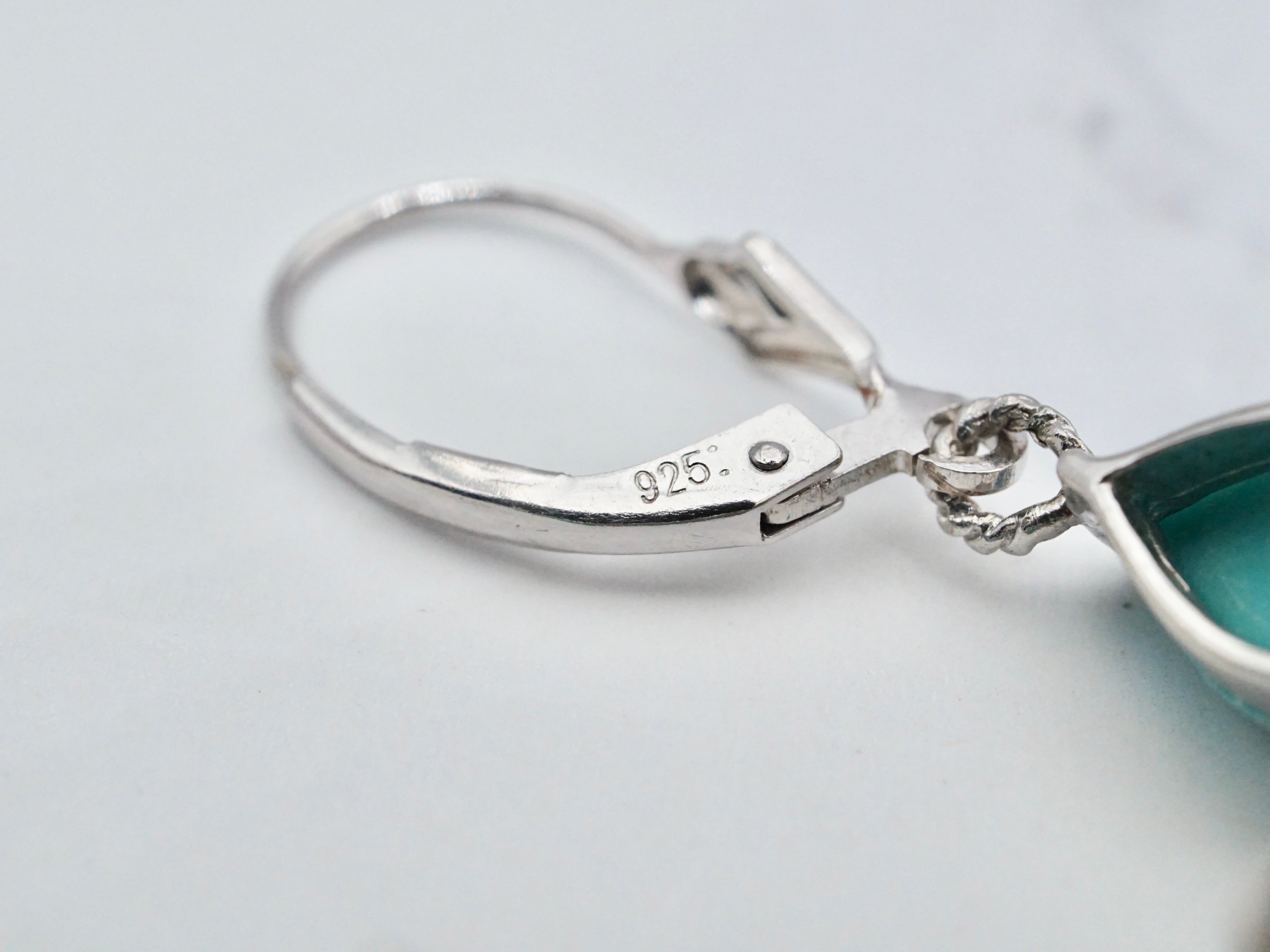 Vintage sterling, turquoise, & citrine drop earrings