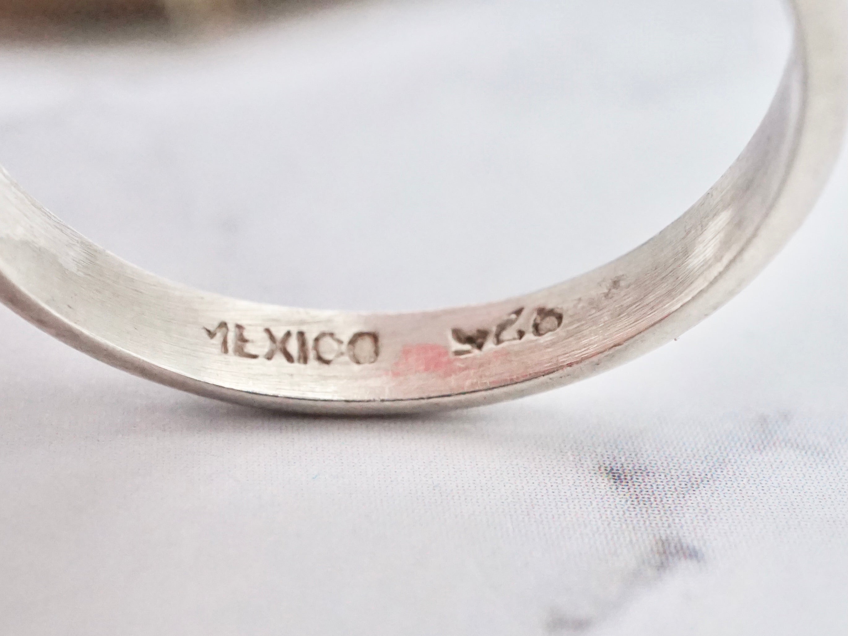 Vintage Mexican sterling and amethyst ring, size 7.5