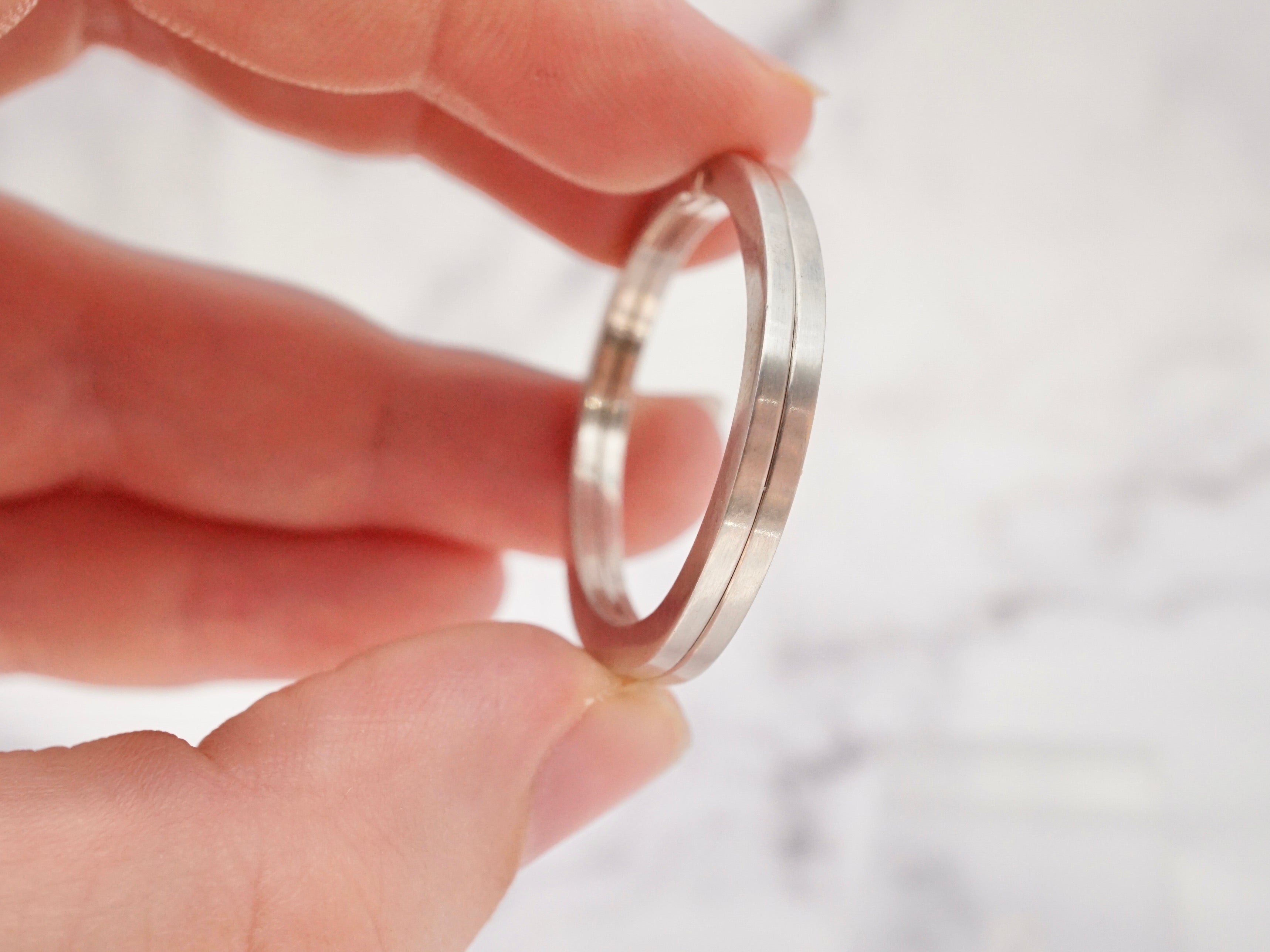 Vintage Tiffany & Co. sterling oval keyring