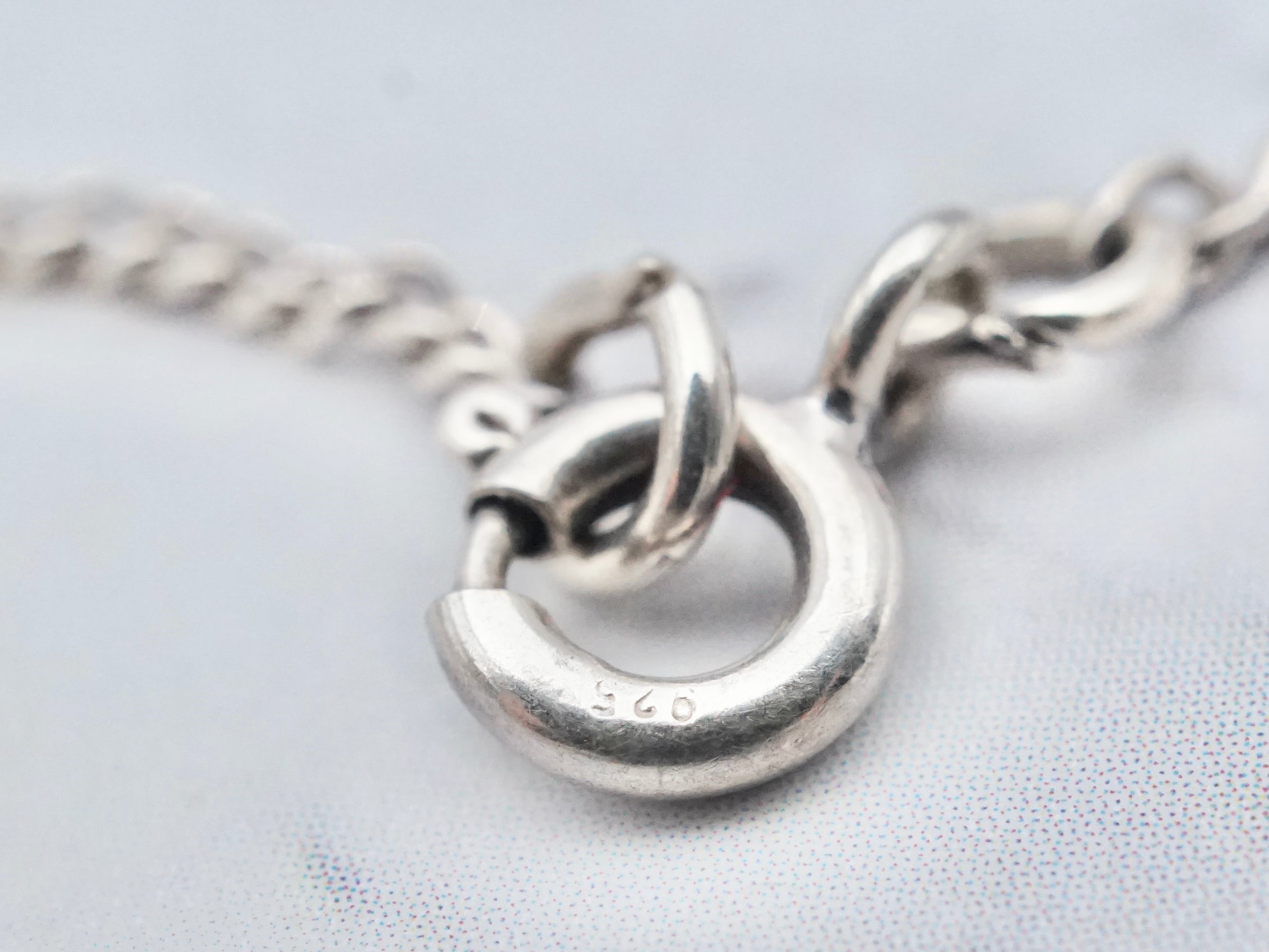 Vintage modern naturalist handmade sterling triangle pendant on sterling curb link chain, 18.5"