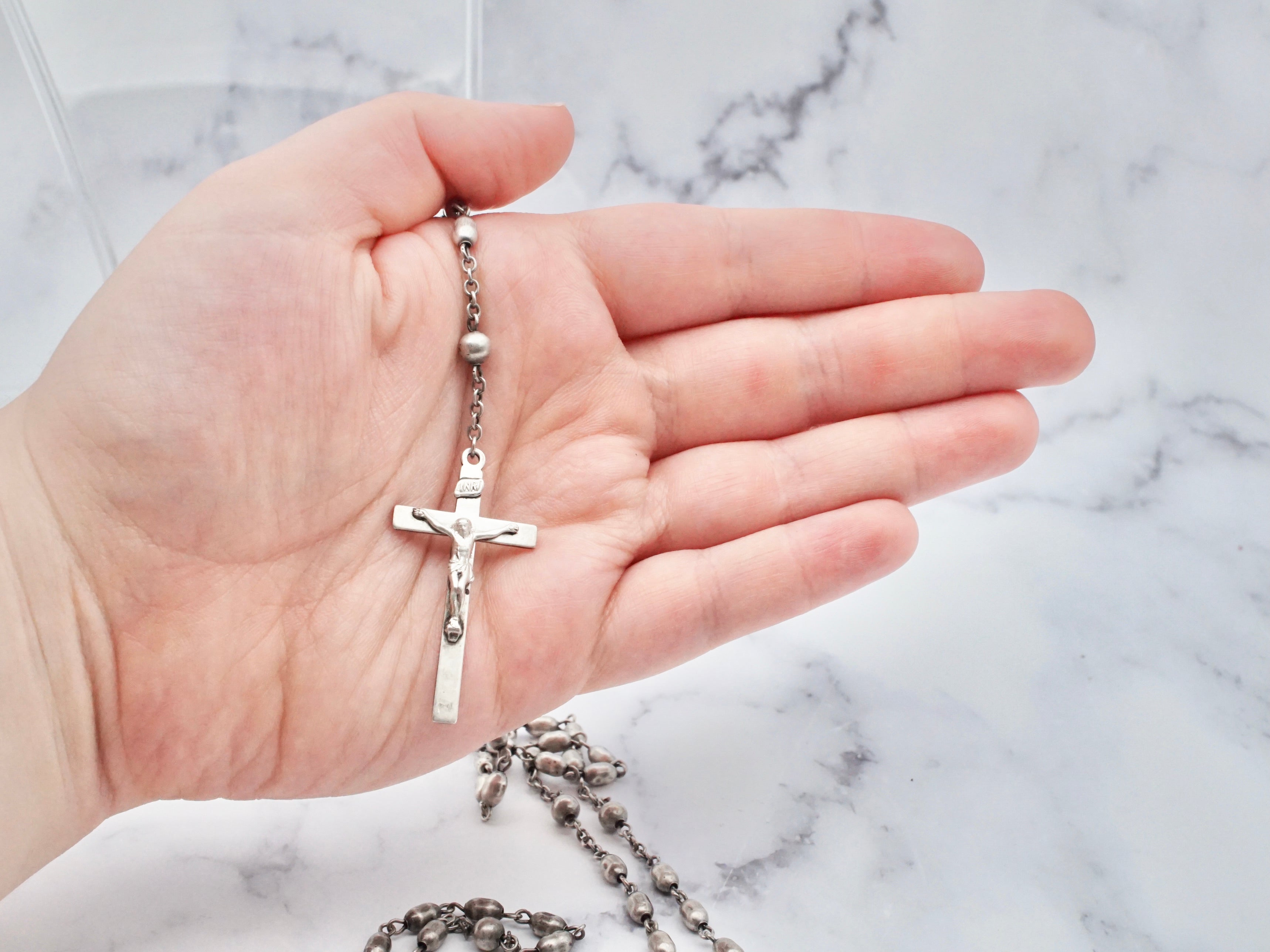 Antique sterling rosary