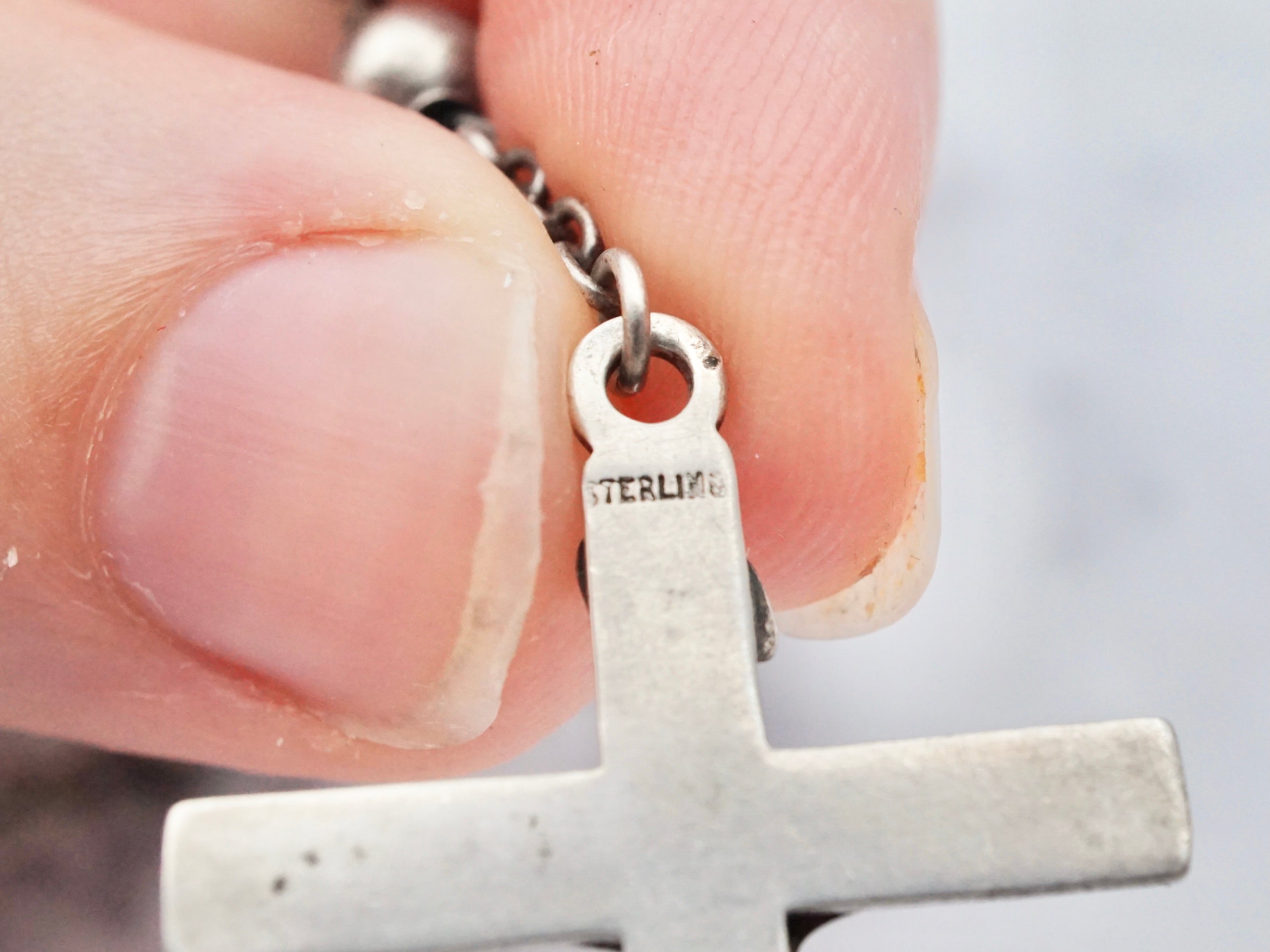 Antique sterling rosary