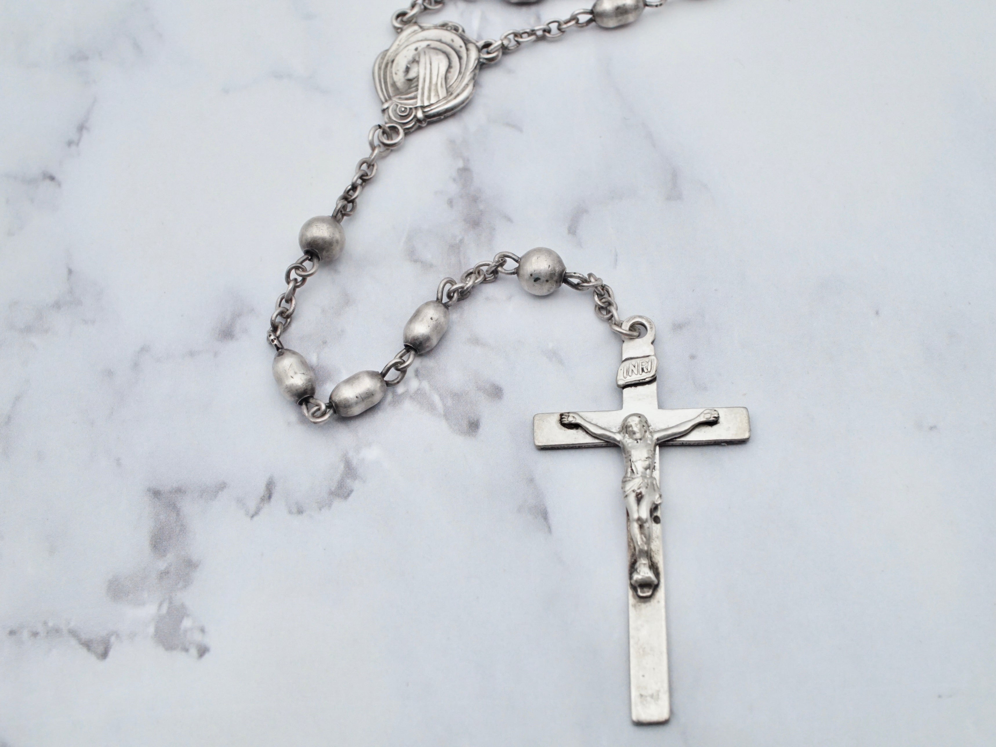Antique sterling rosary