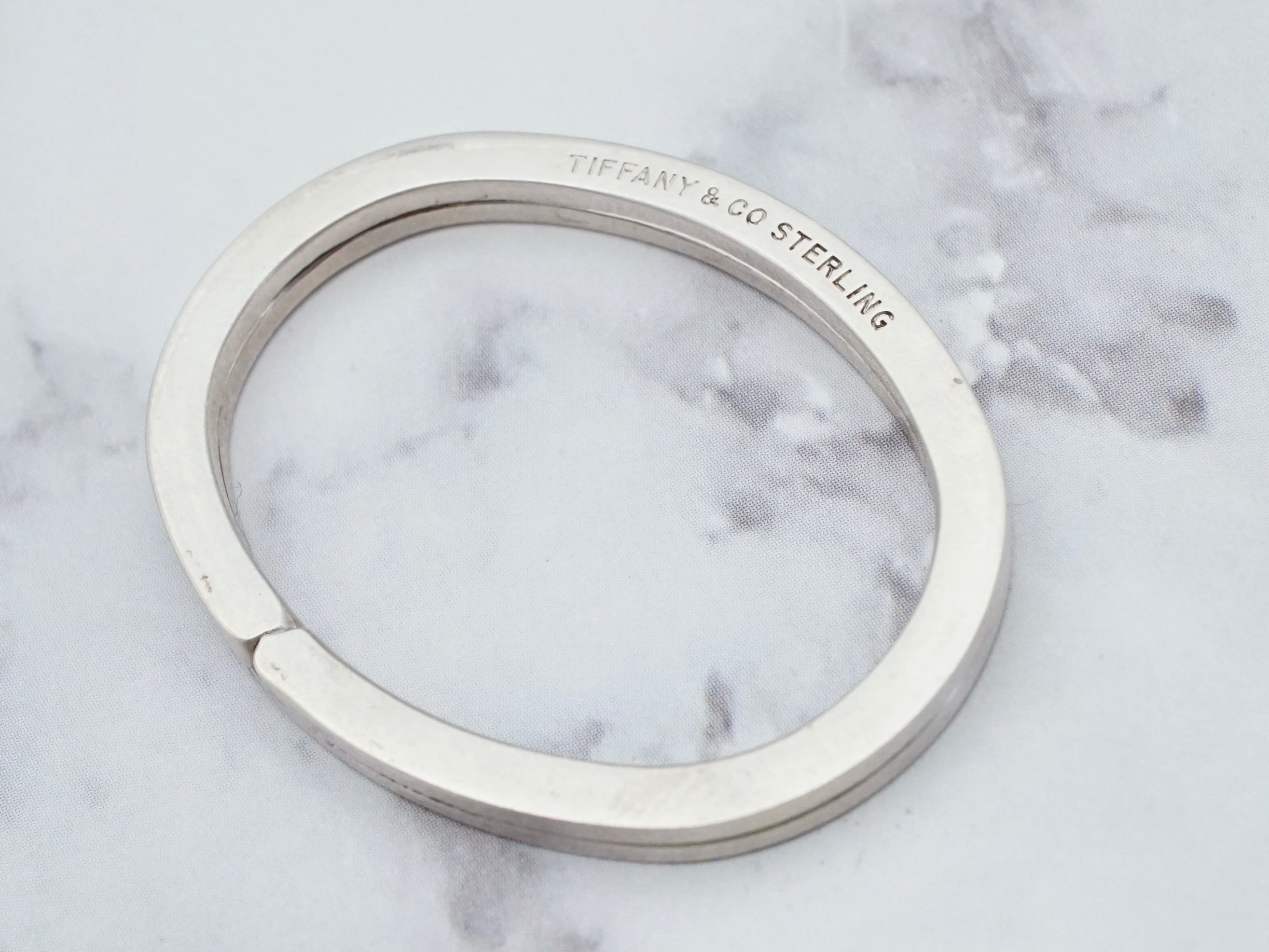 Vintage Tiffany & Co. sterling oval keyring