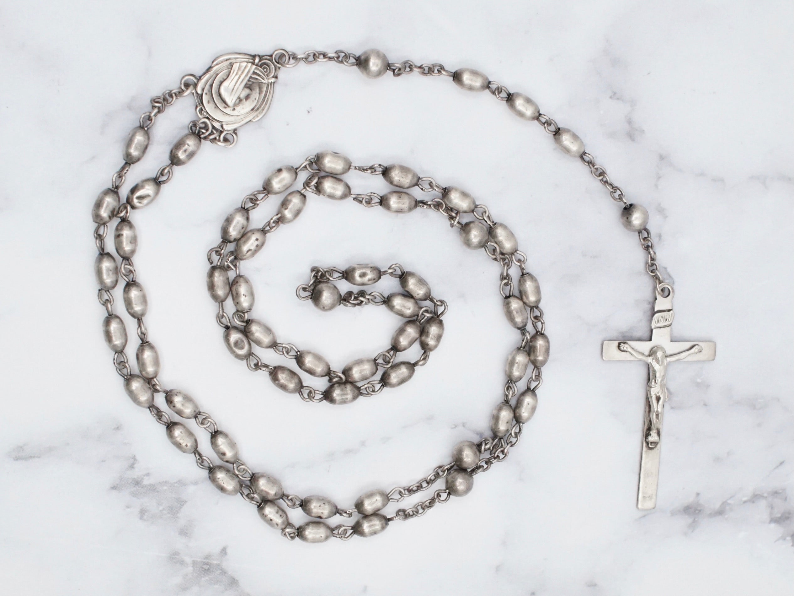 Antique sterling rosary