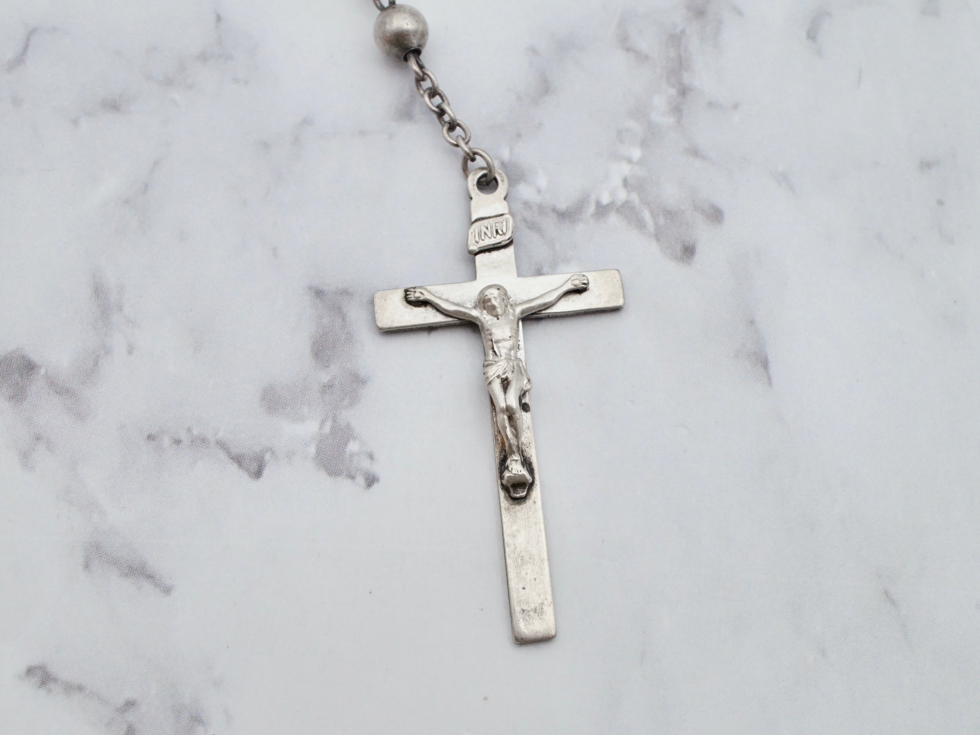 Antique sterling rosary