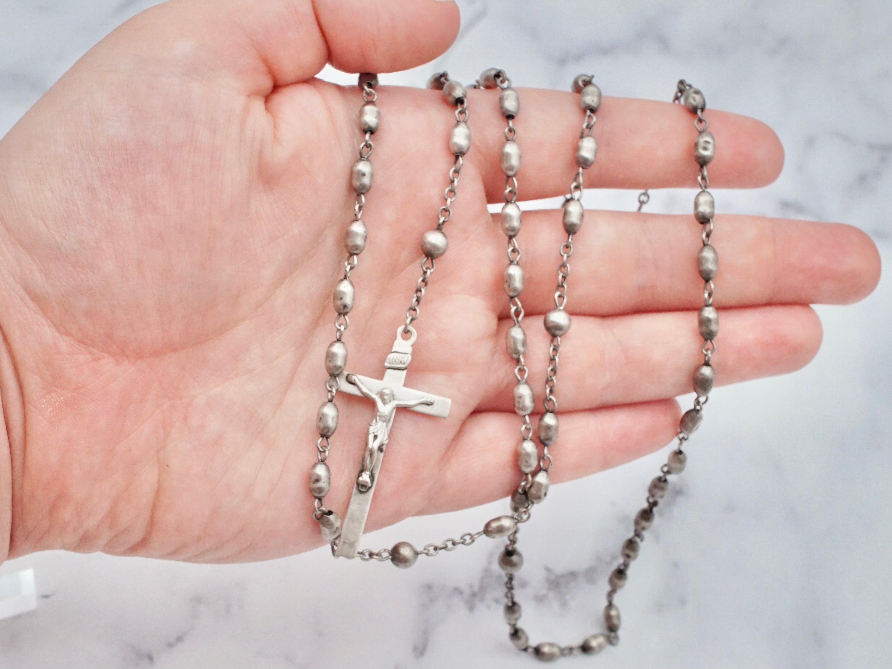 Antique sterling rosary