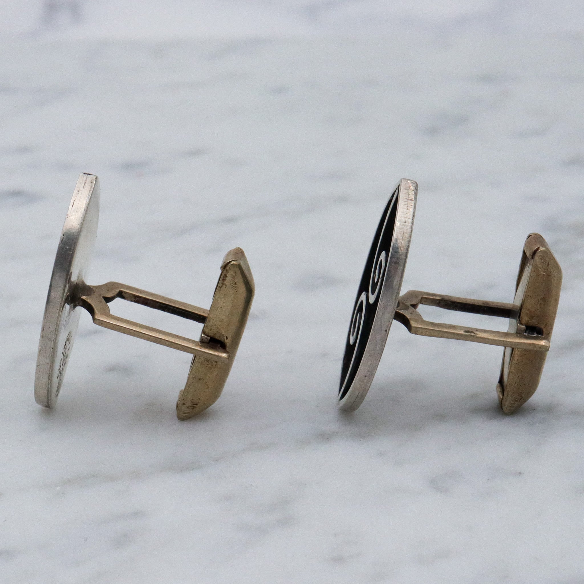 Vintage Mexican sterling silver cuff links