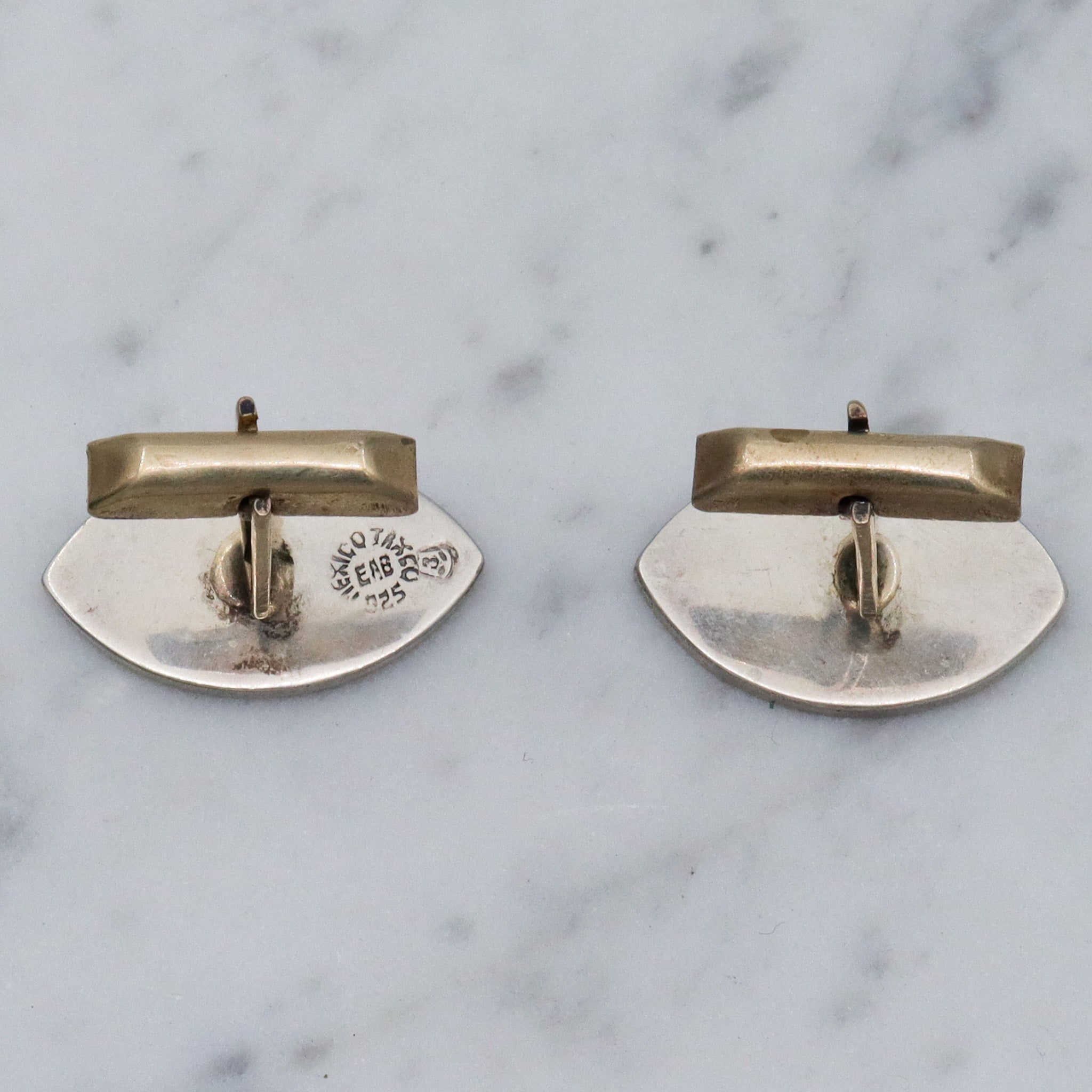 Vintage Mexican sterling silver cuff links