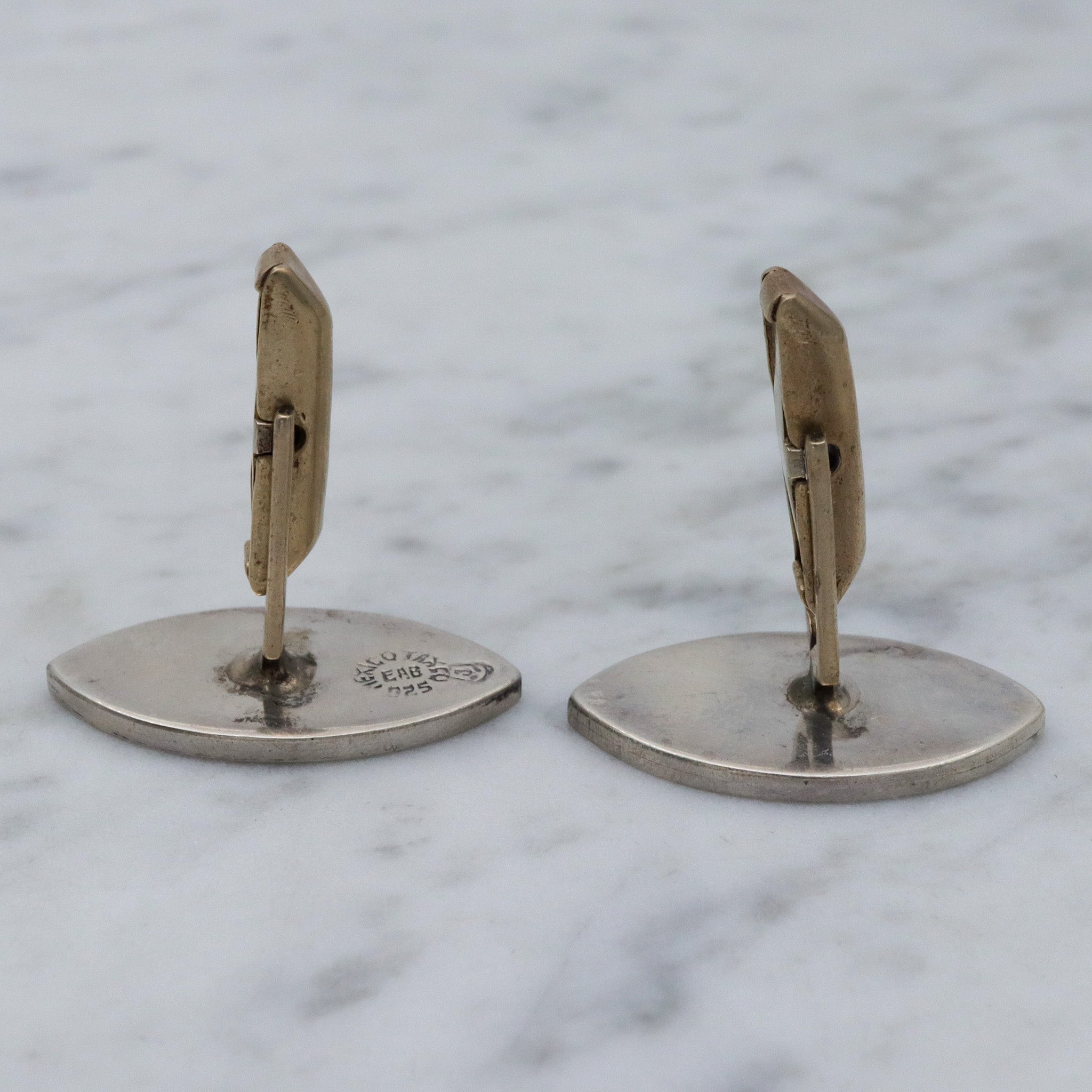 Vintage Mexican sterling silver cuff links