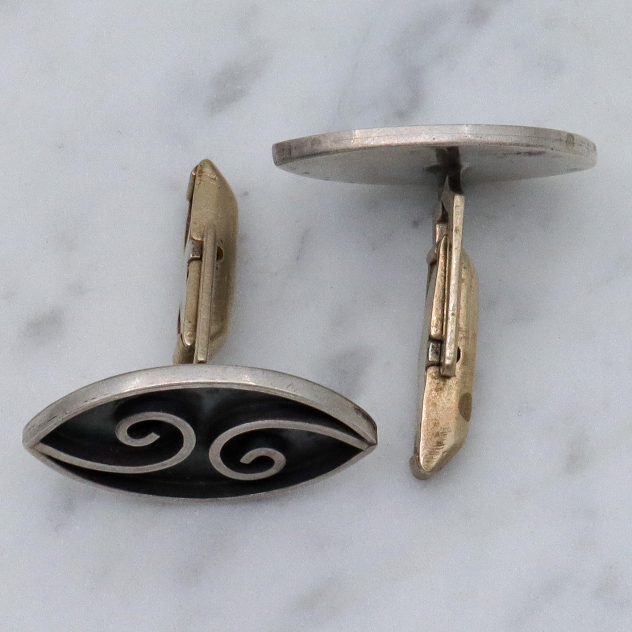 Vintage Mexican sterling silver cuff links