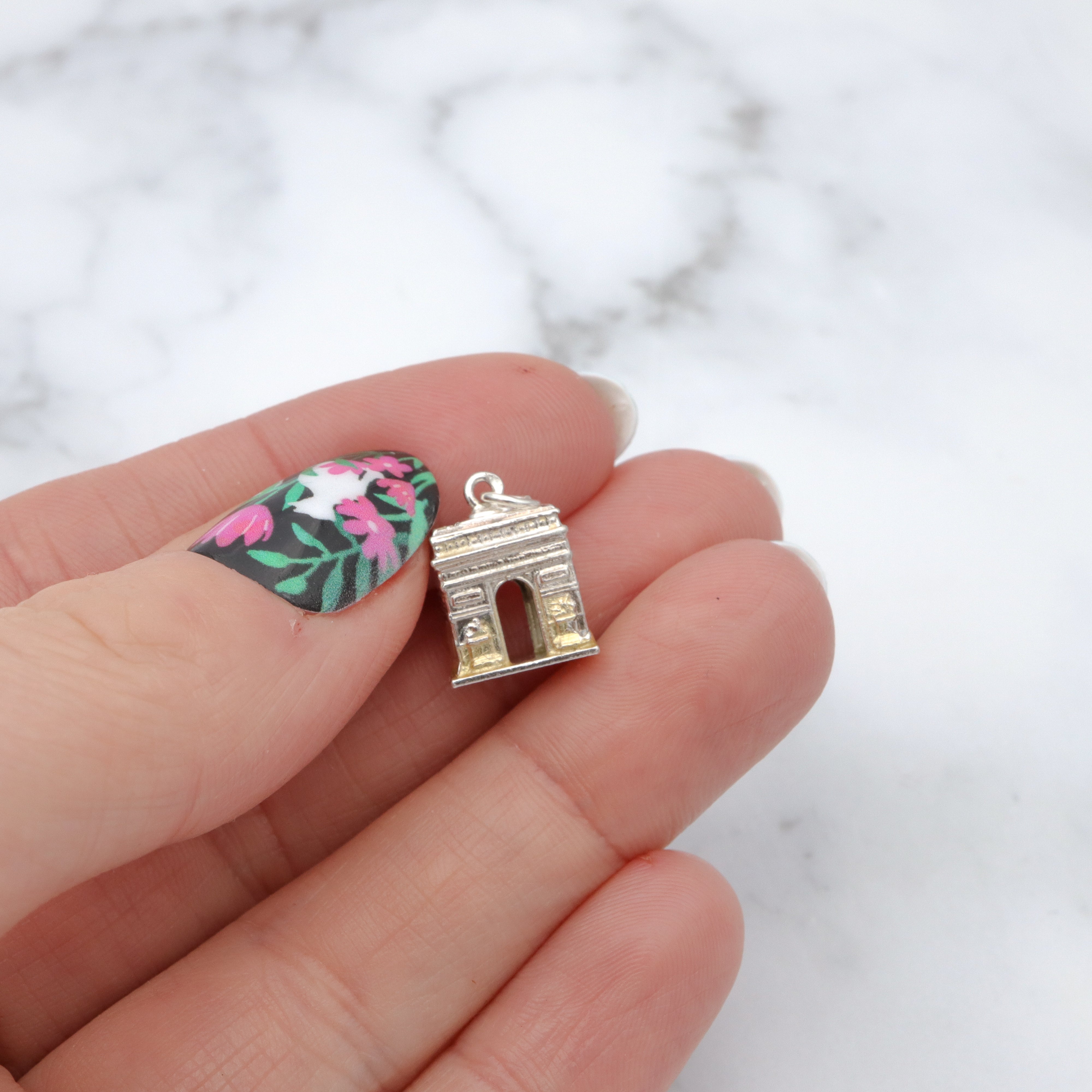 Vintage French sterling Arc de Triomphe charm