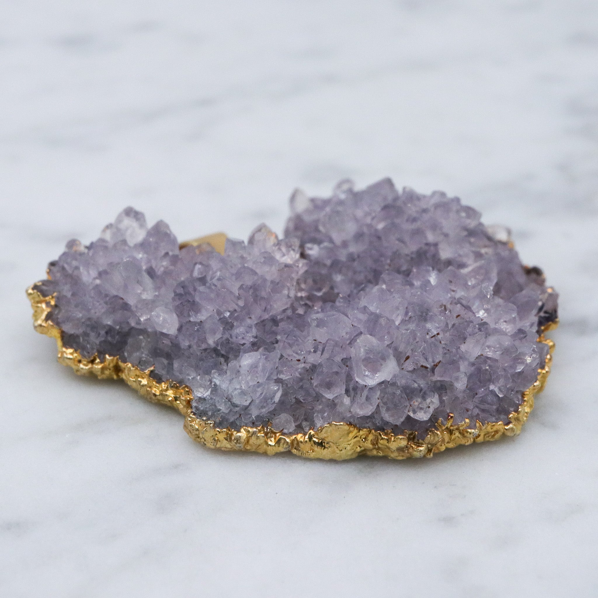 Vintage raw iolite crystal pendant