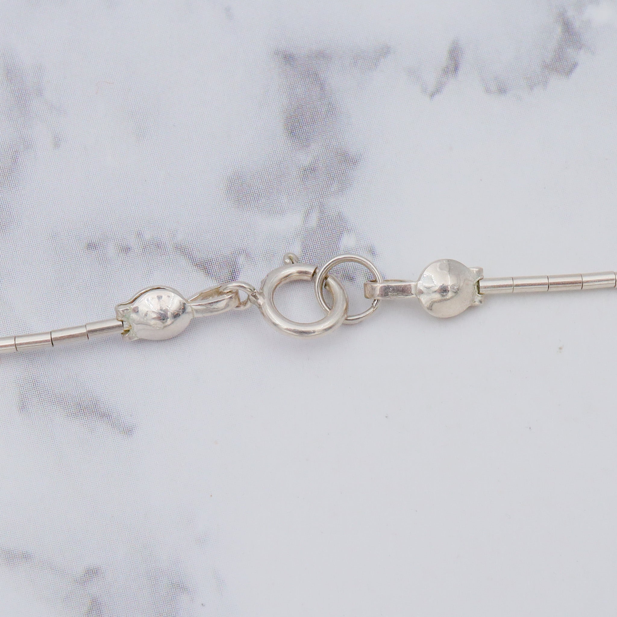 Vintage sterling blue, grey Tahitian pearl & faceted blue glass beaded drop necklace, 17"