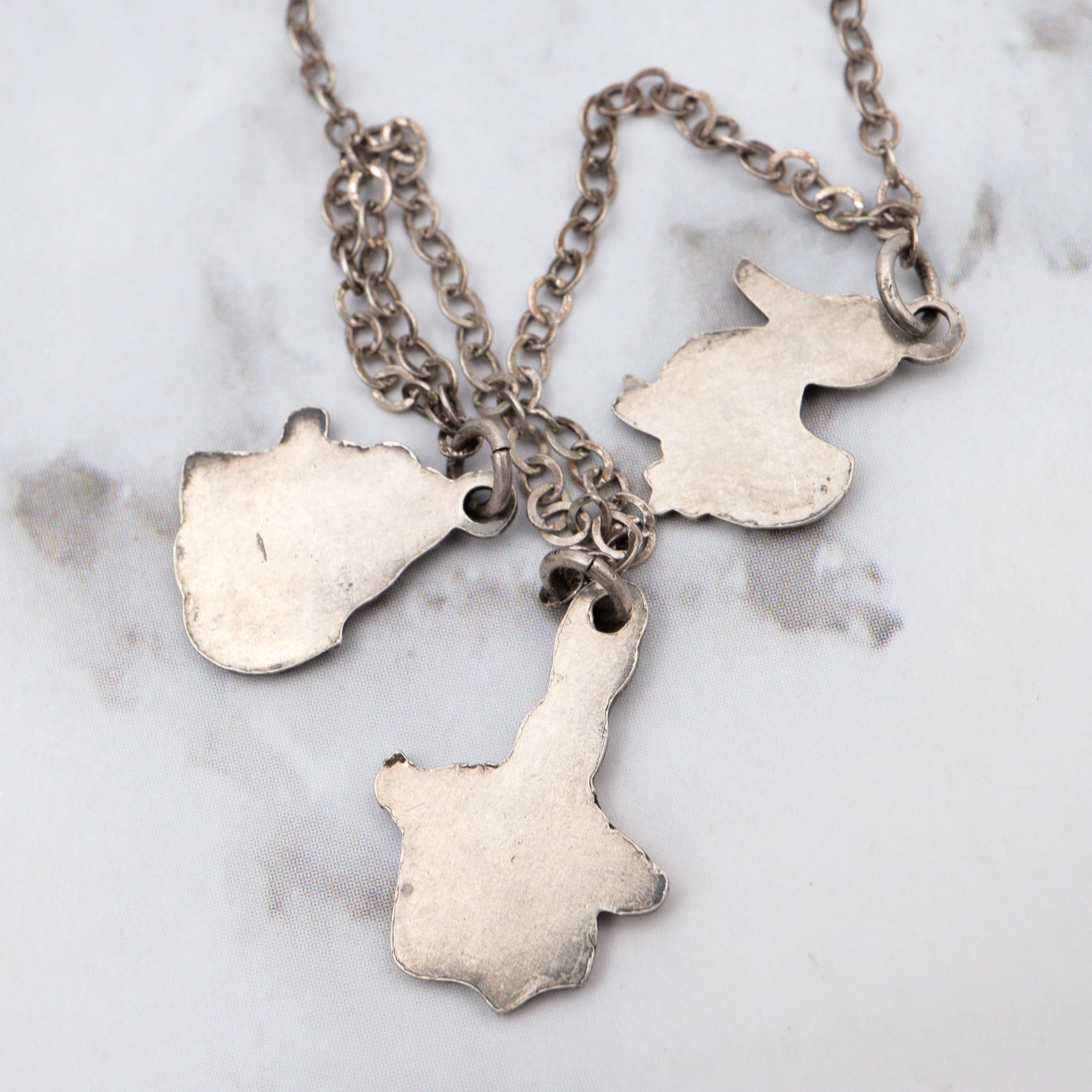 Antique sterling child’s nursery rhyme necklace