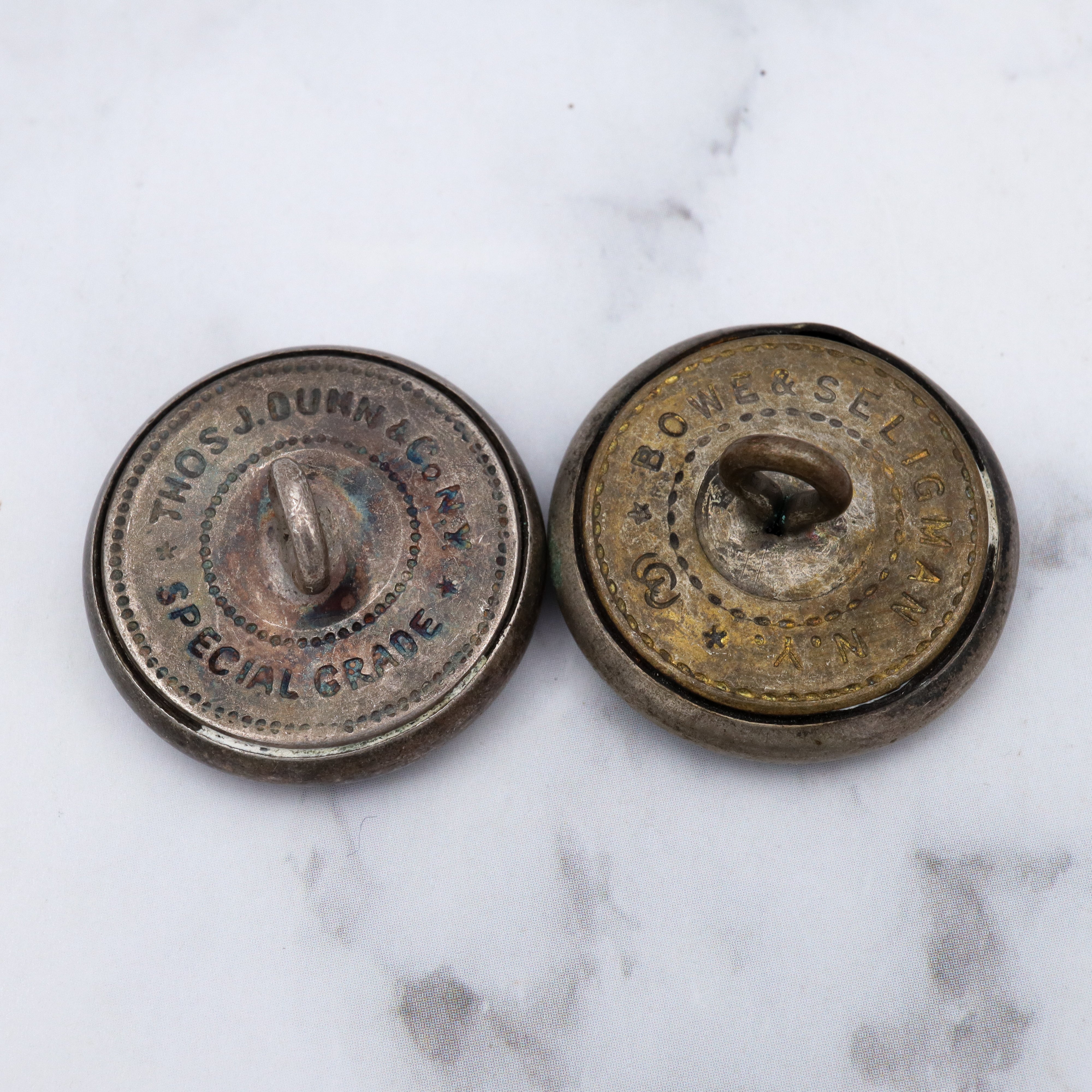 Large group of 28 Antique silver-plated brass livery buttons with rampant lion