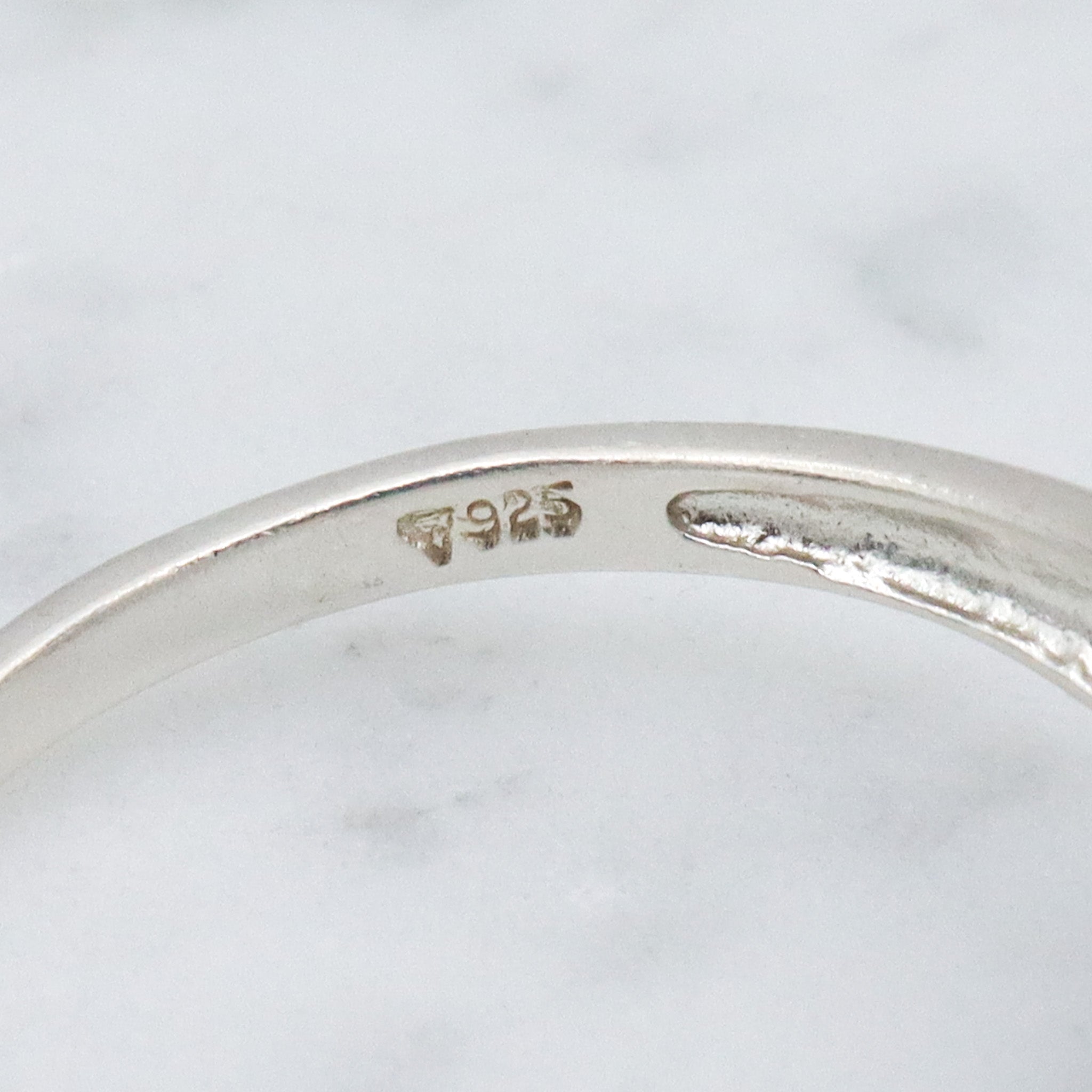 Retro sterling silver amethyst ring, sz 9