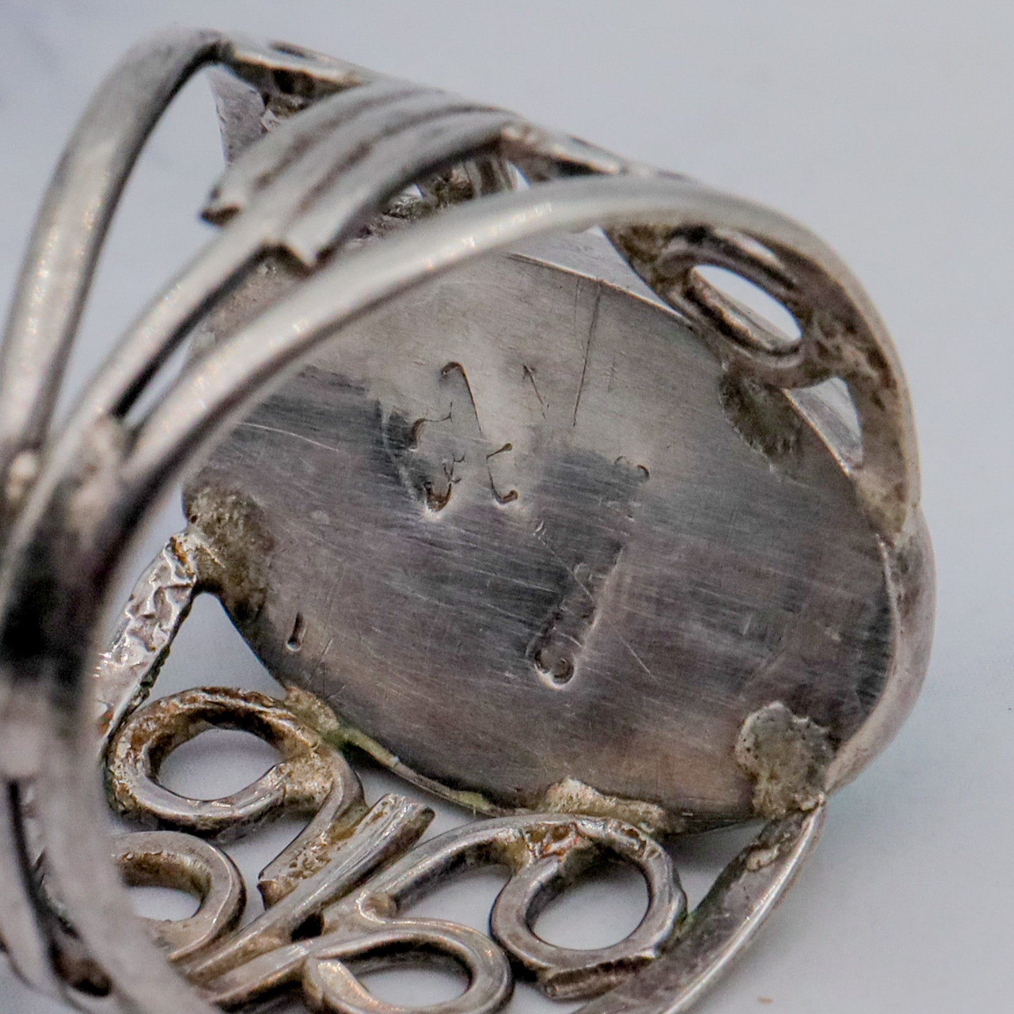 Vintage Native American sterling & turquoise ring, sz 8