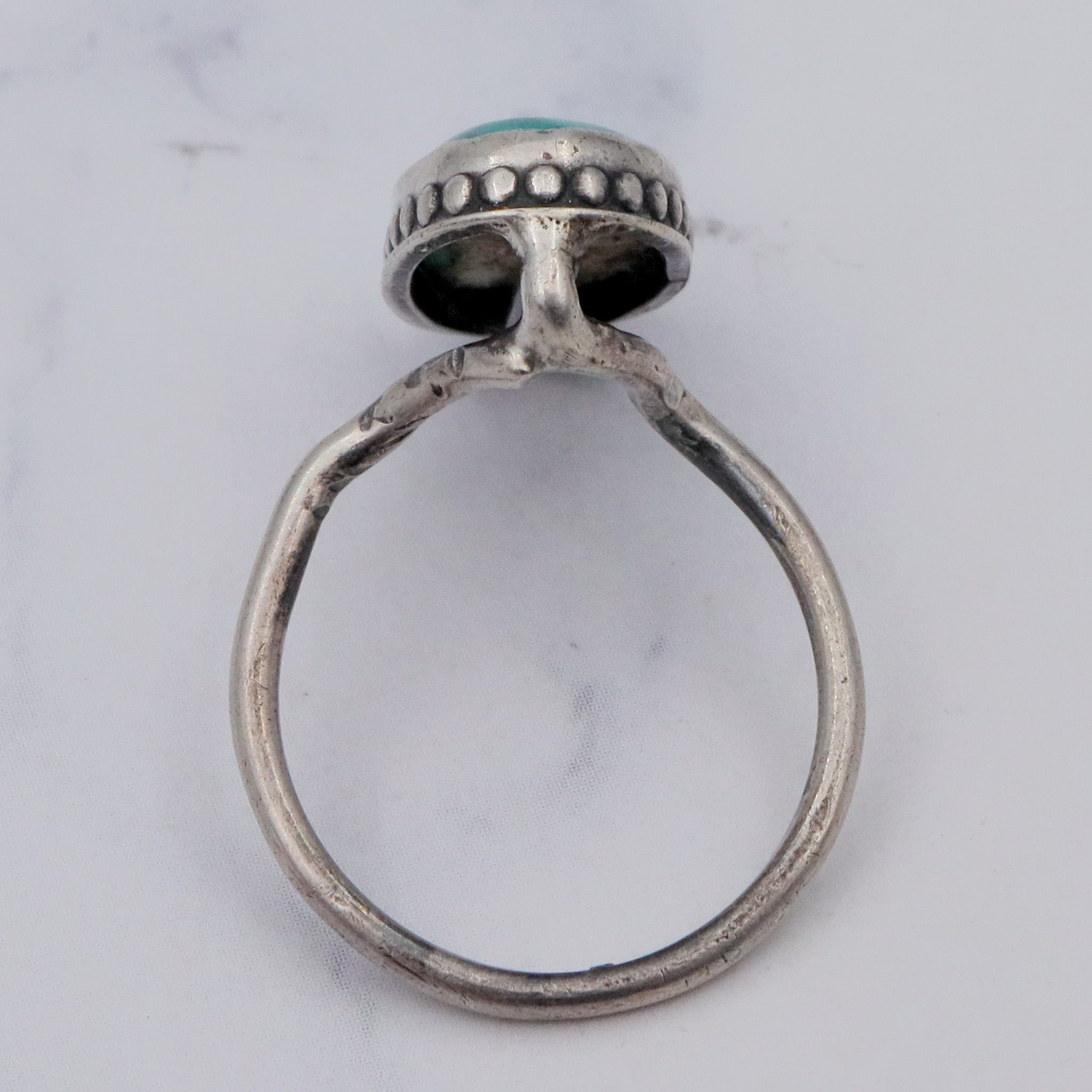 Vintage sterling & turquoise ring, sz 5.5