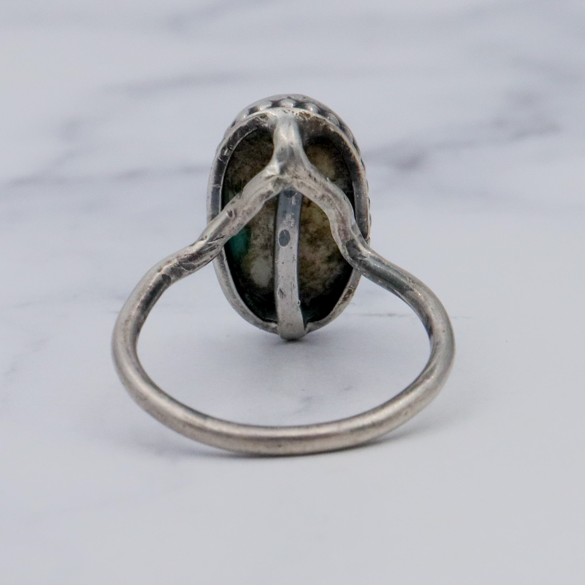 Vintage sterling & turquoise ring, sz 5.5