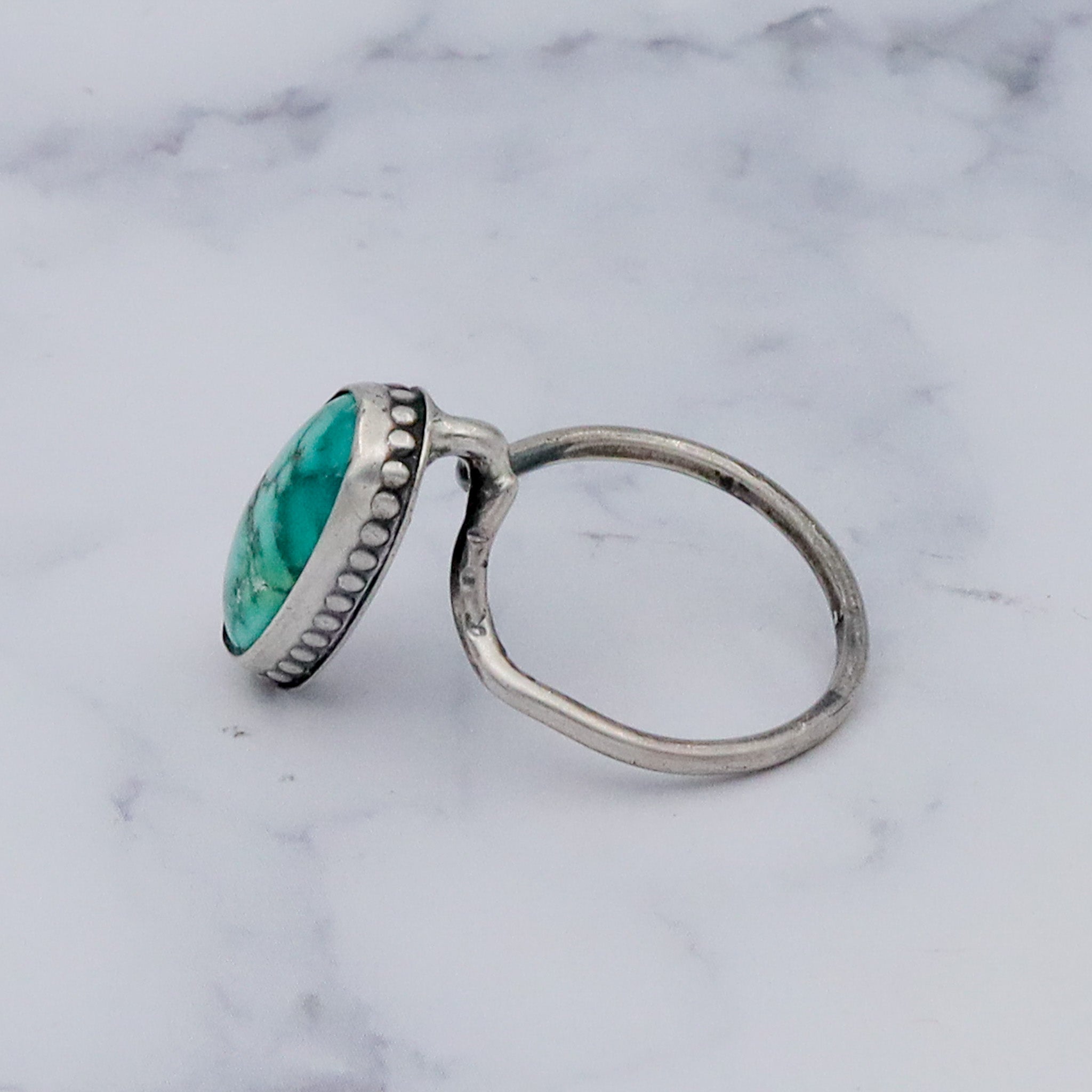 Vintage sterling & turquoise ring, sz 5.5