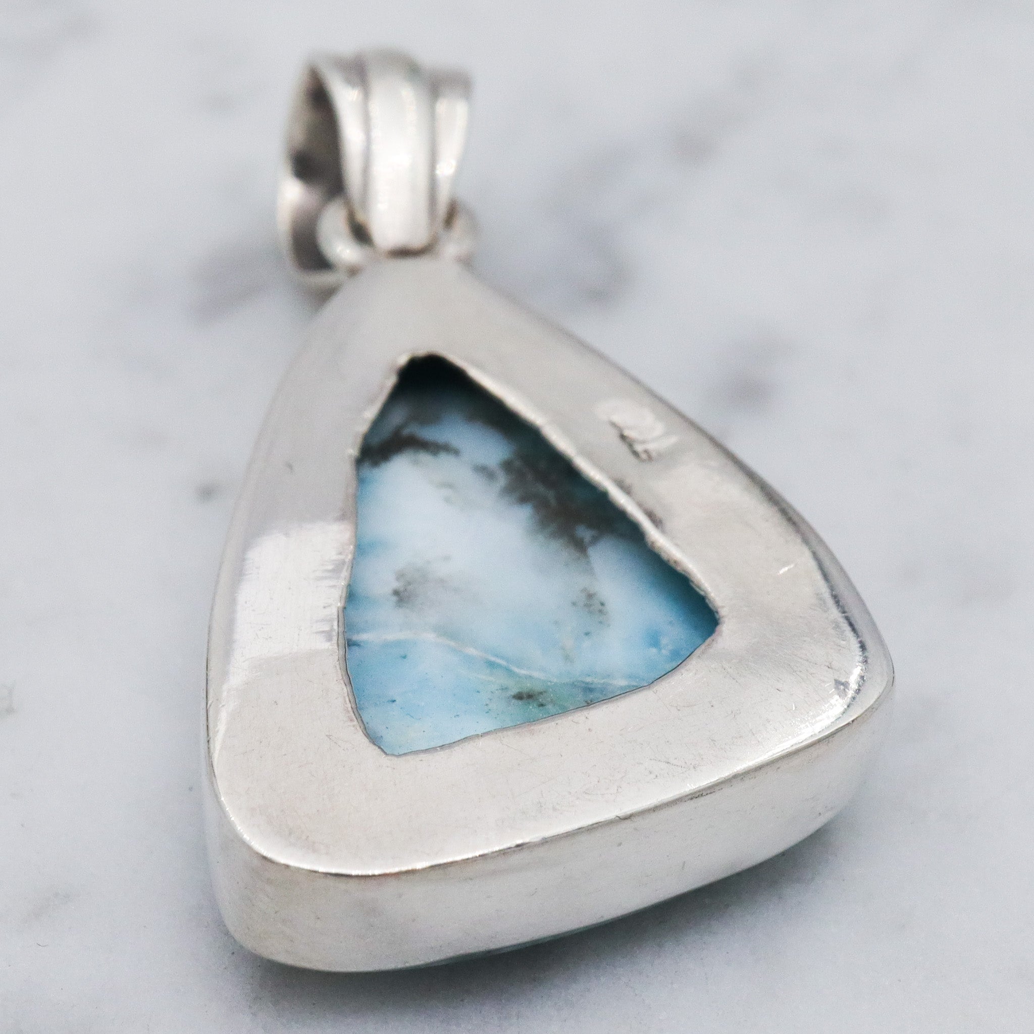 Vintage sterling silver larimar pendant