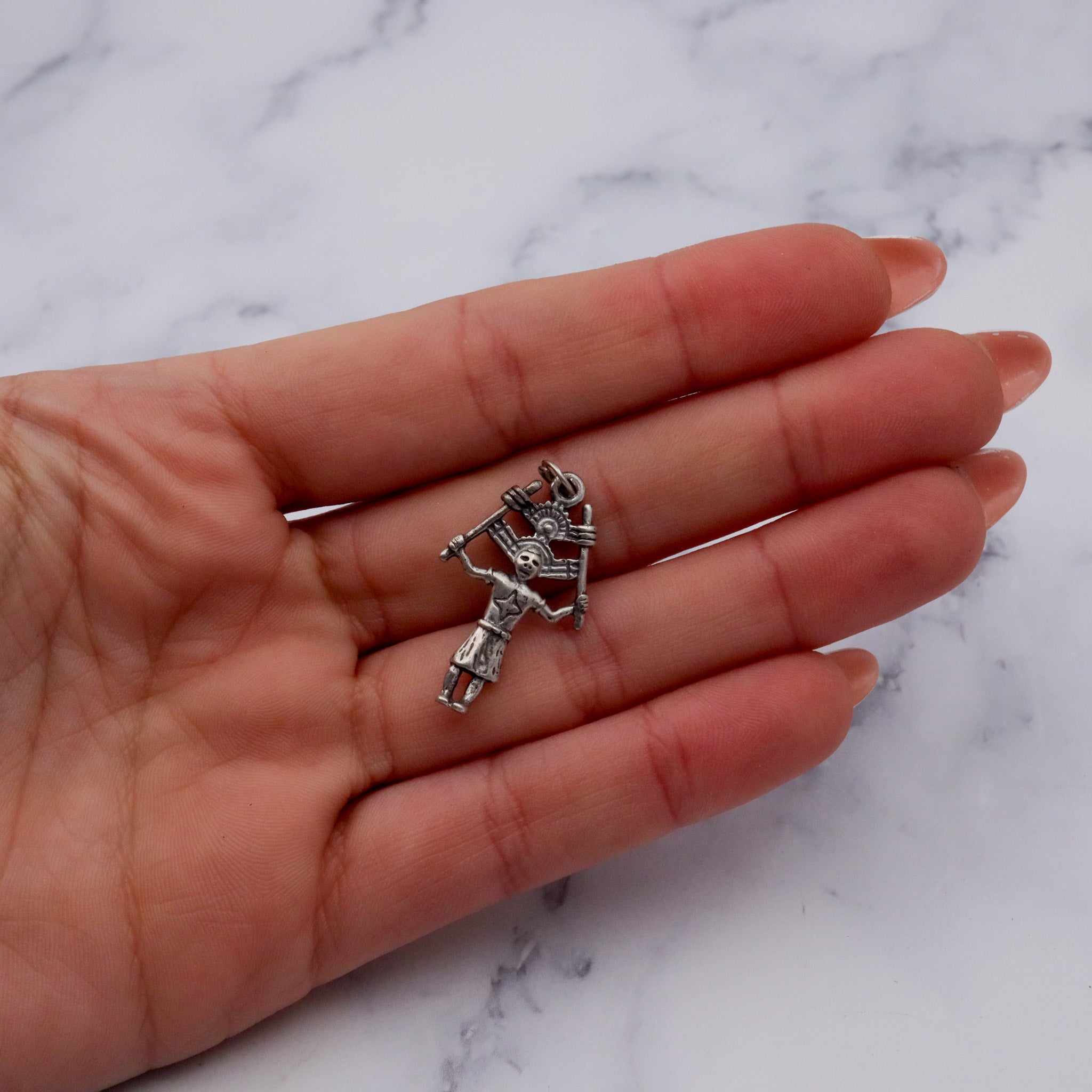 Vintage sterling Native American Kachina dancer pendant