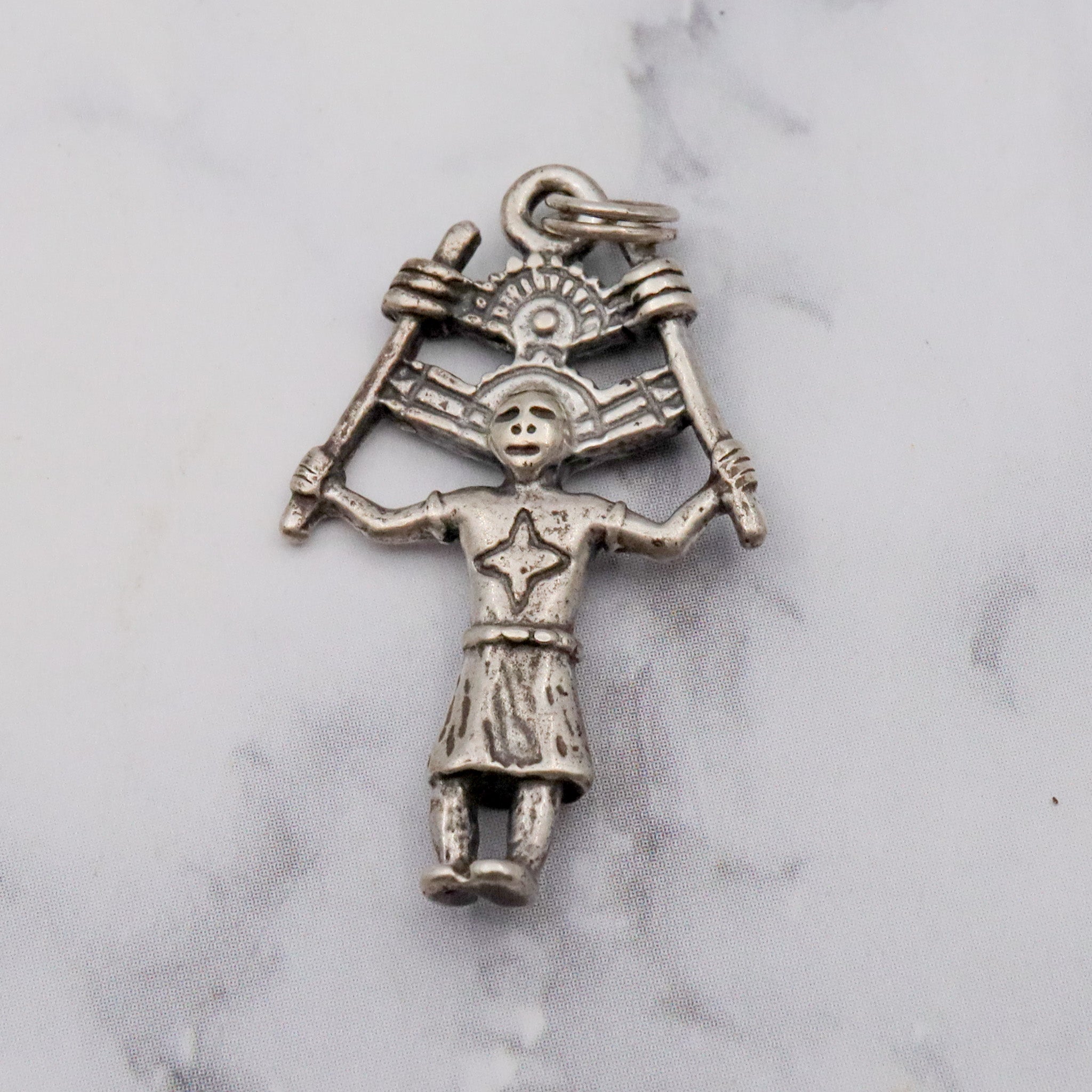 Vintage sterling Native American Kachina dancer pendant