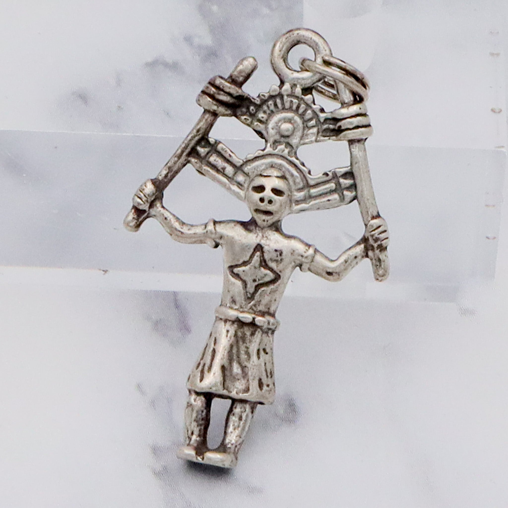 Vintage sterling Native American Kachina dancer pendant