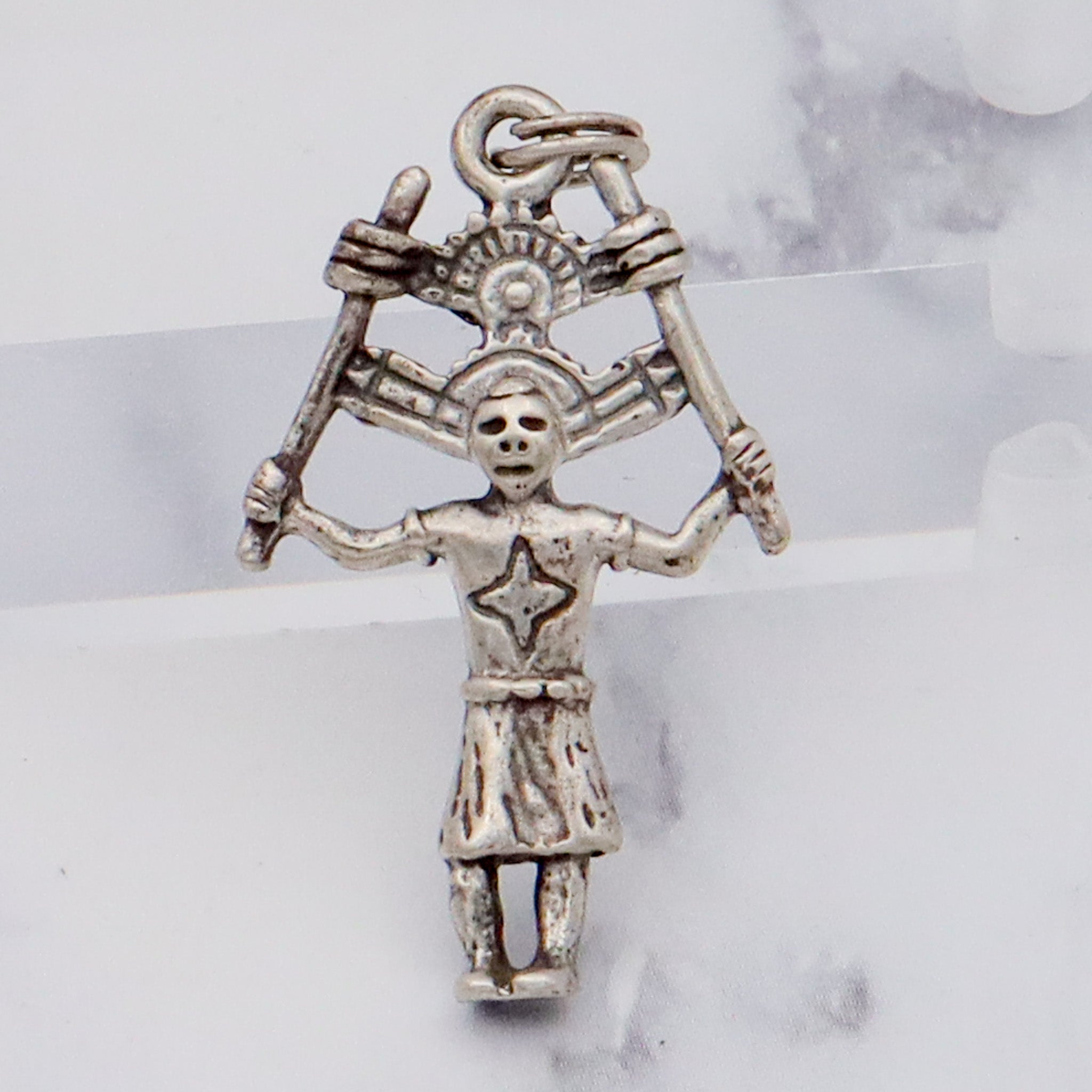 Vintage sterling Native American Kachina dancer pendant