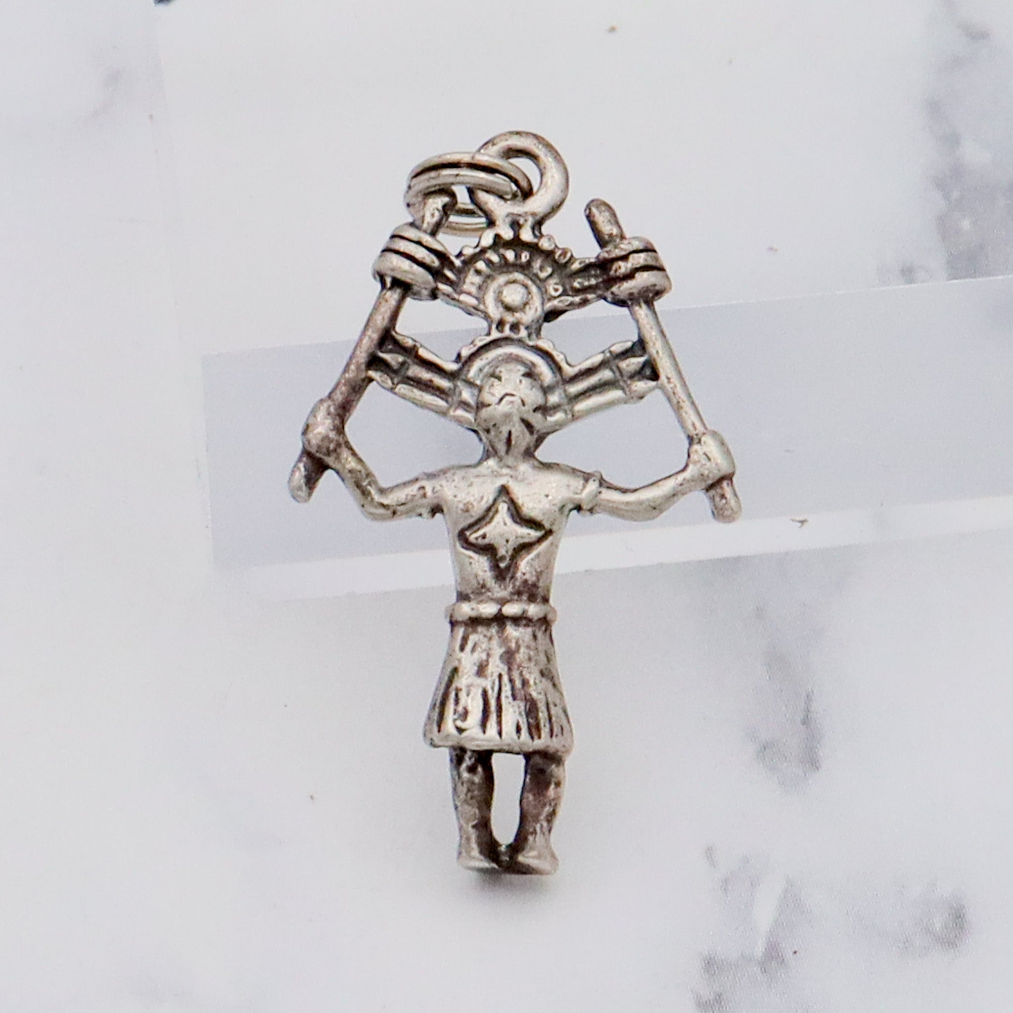 Vintage sterling Native American Kachina dancer pendant