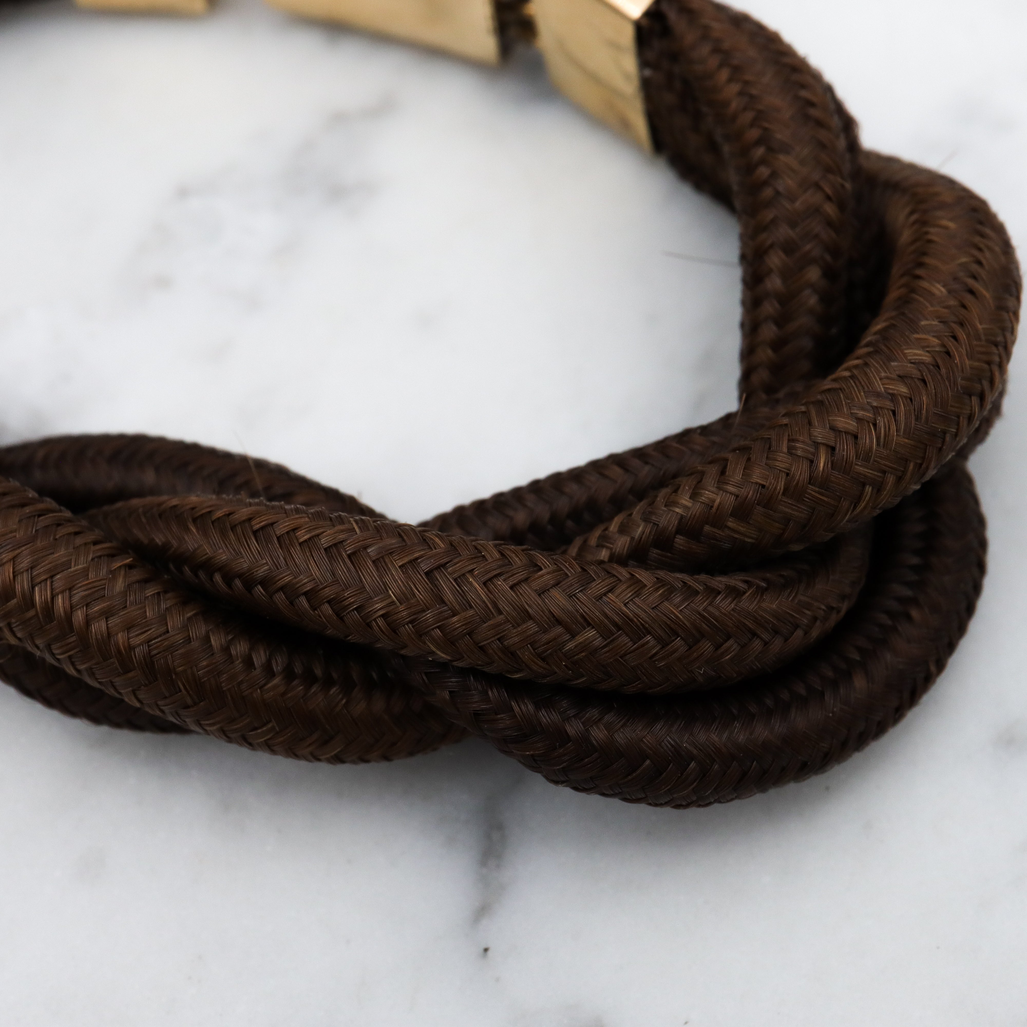 Victorian 10k gold woven hair braided bracelet