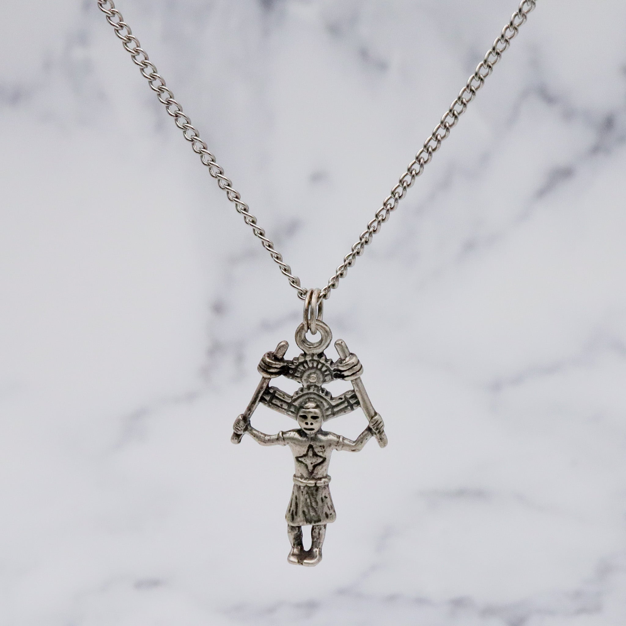 Vintage sterling Native American Kachina dancer pendant