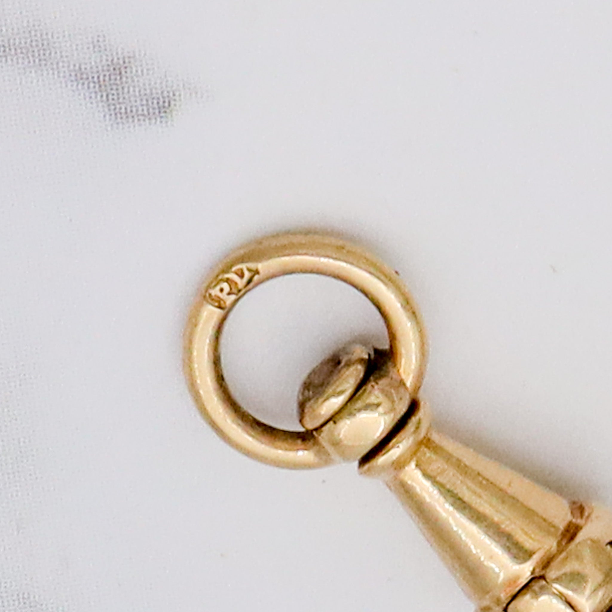 Antique Victorian French 14k gold swiveling dog clip clasp