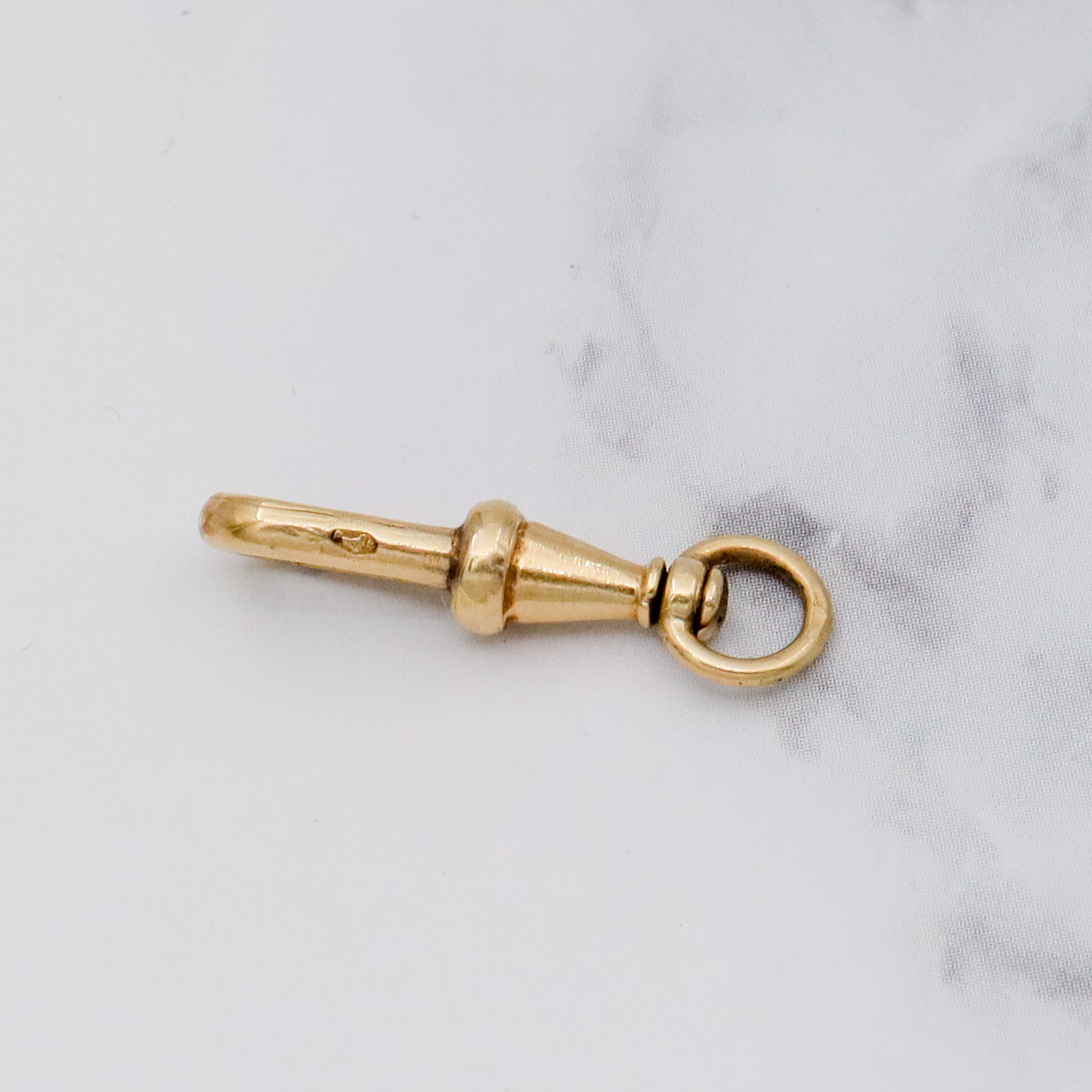 Antique Victorian French 14k gold swiveling dog clip clasp