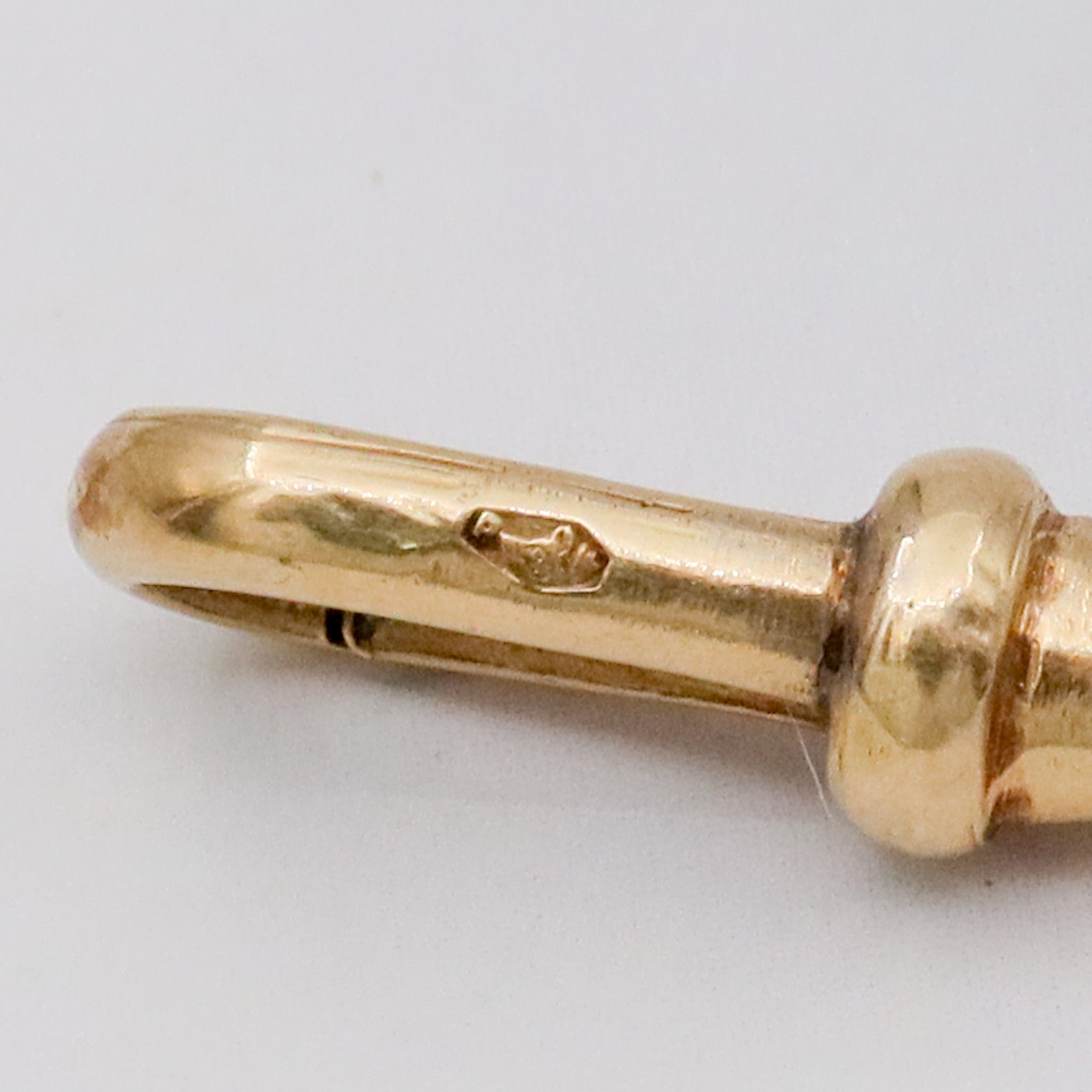 Antique Victorian French 14k gold swiveling dog clip clasp