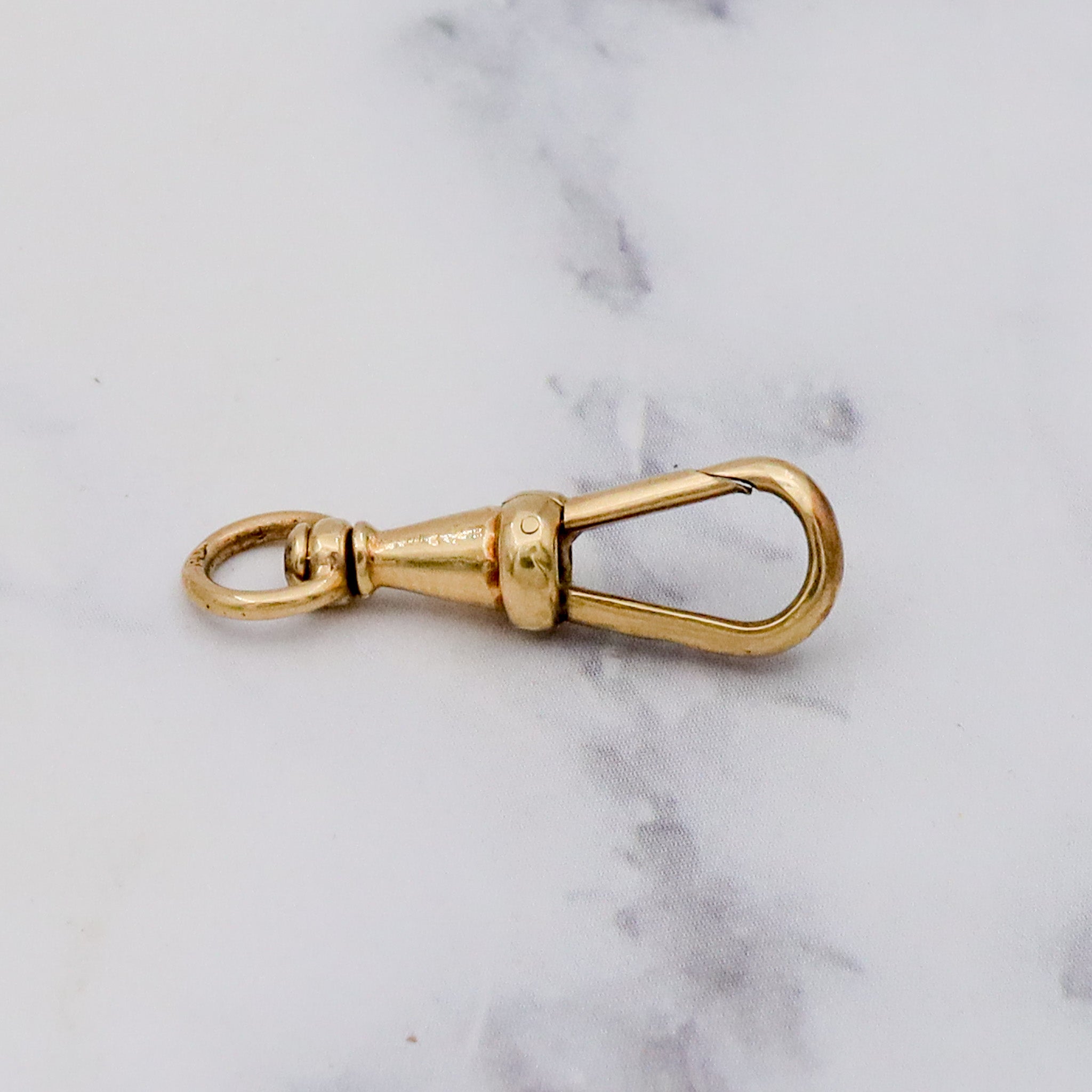 Antique Victorian French 14k gold swiveling dog clip clasp