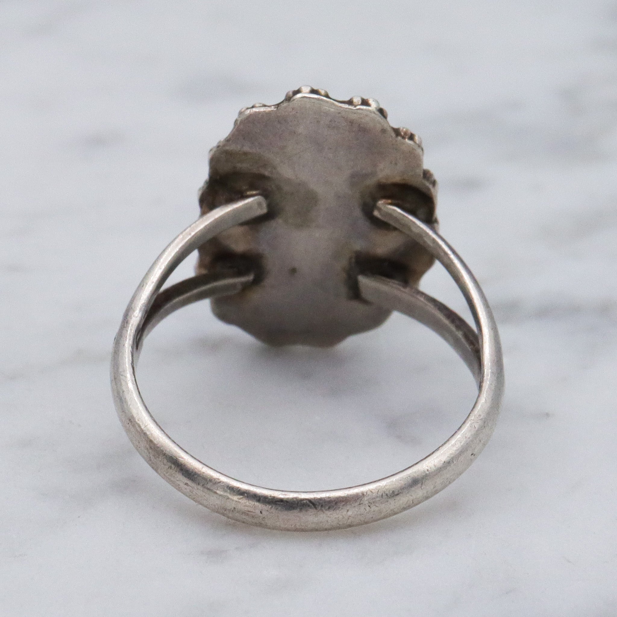 Vintage Navajo sterling silver turquoise ring, sz 7