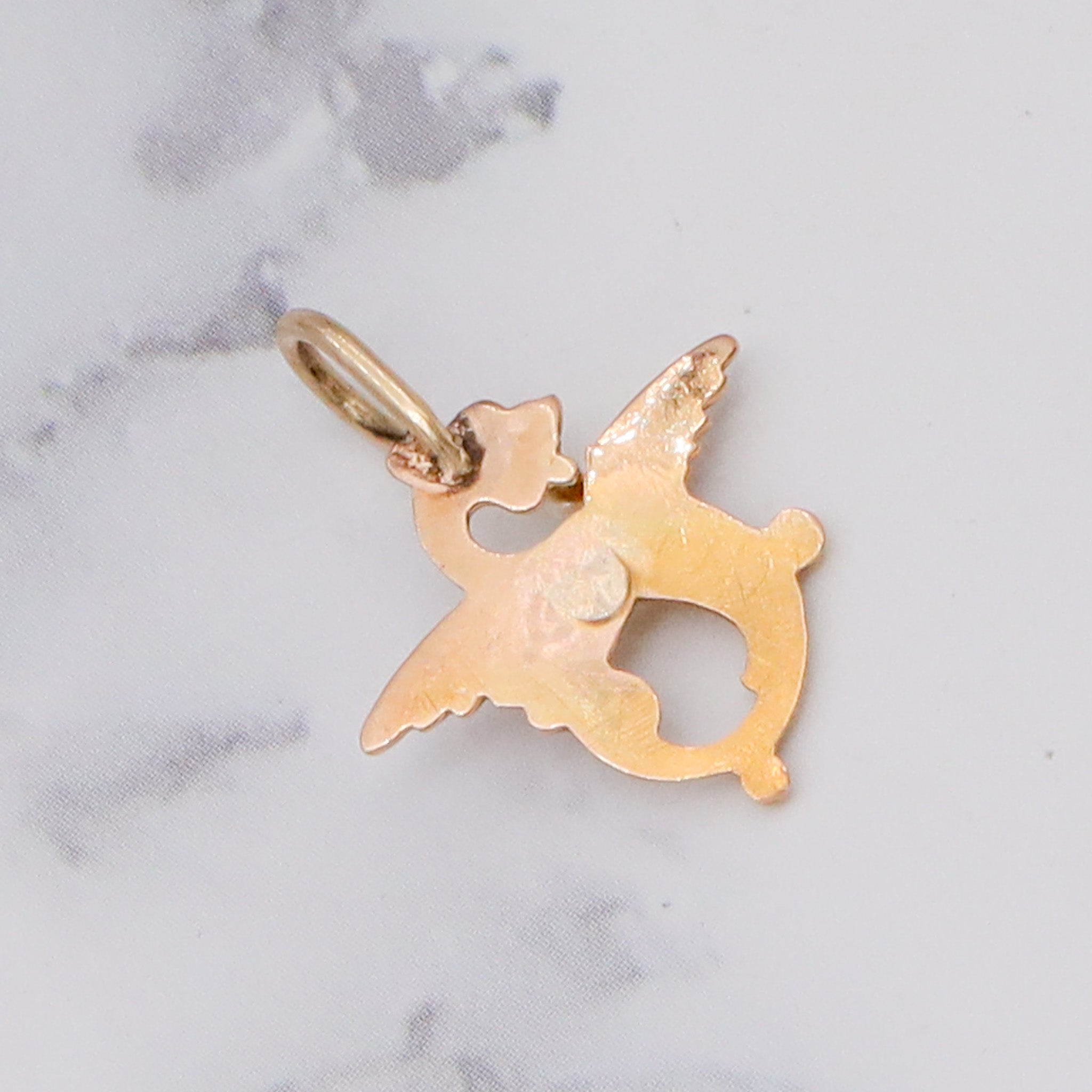 Antique Victorian 14k gold & pearl griffin stick pin converted pendant