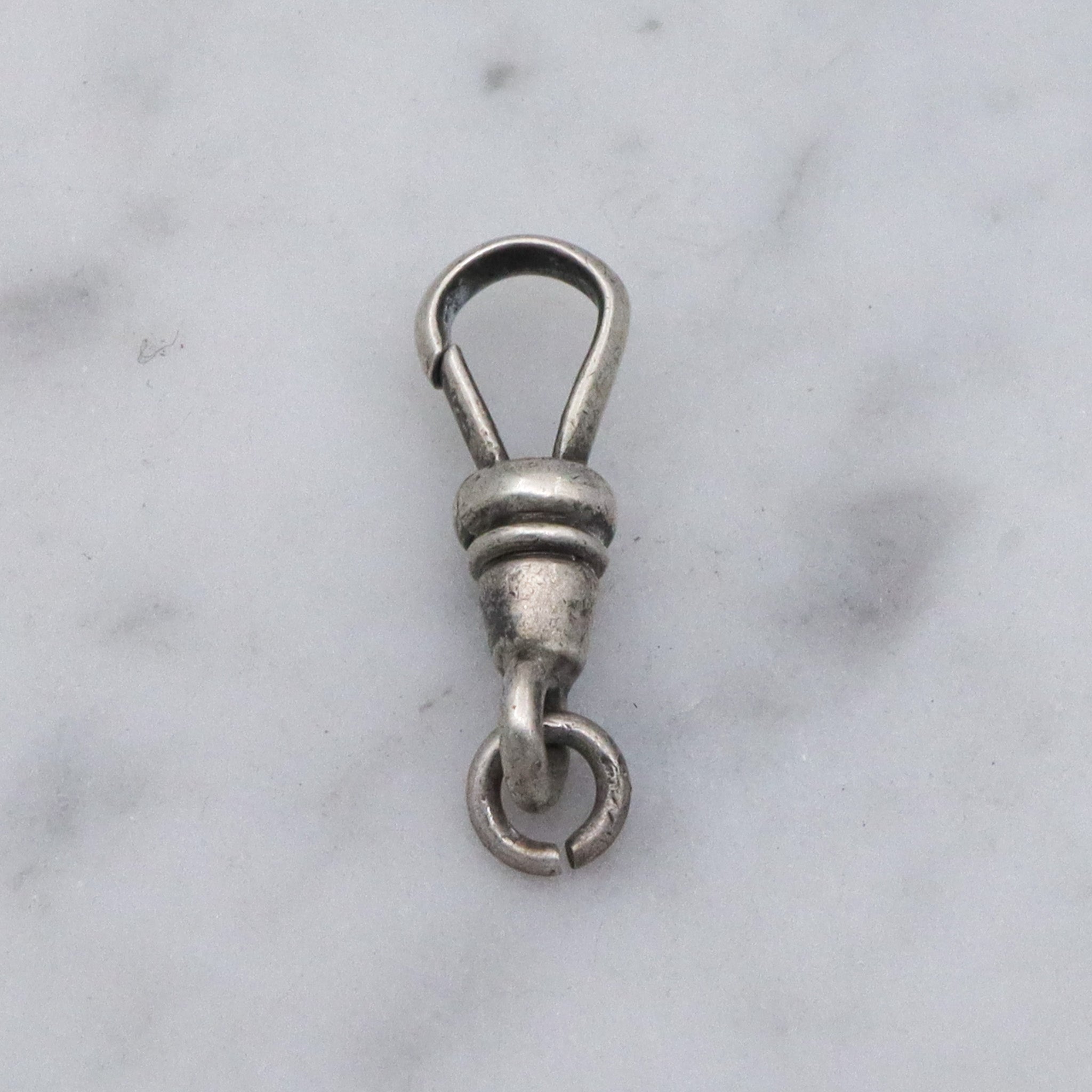 Antique Victorian coin silver dog clip clasp