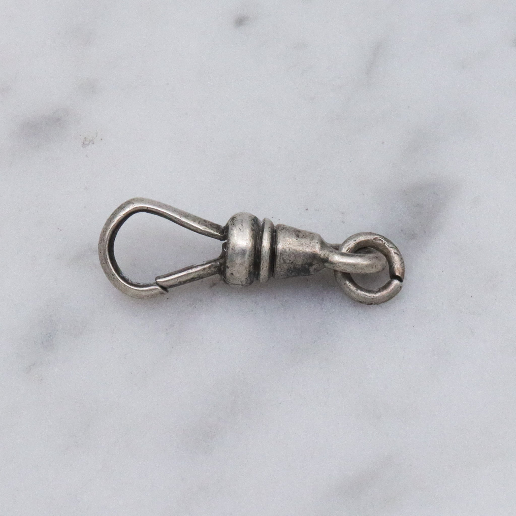 Antique Victorian coin silver dog clip clasp