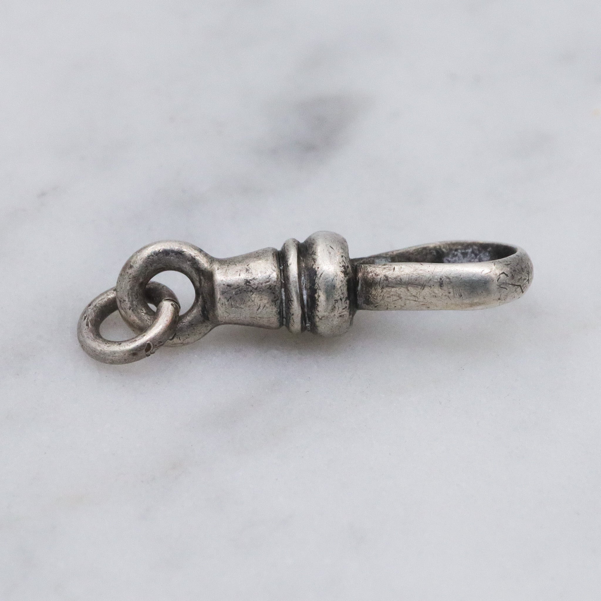 Antique Victorian coin silver dog clip clasp