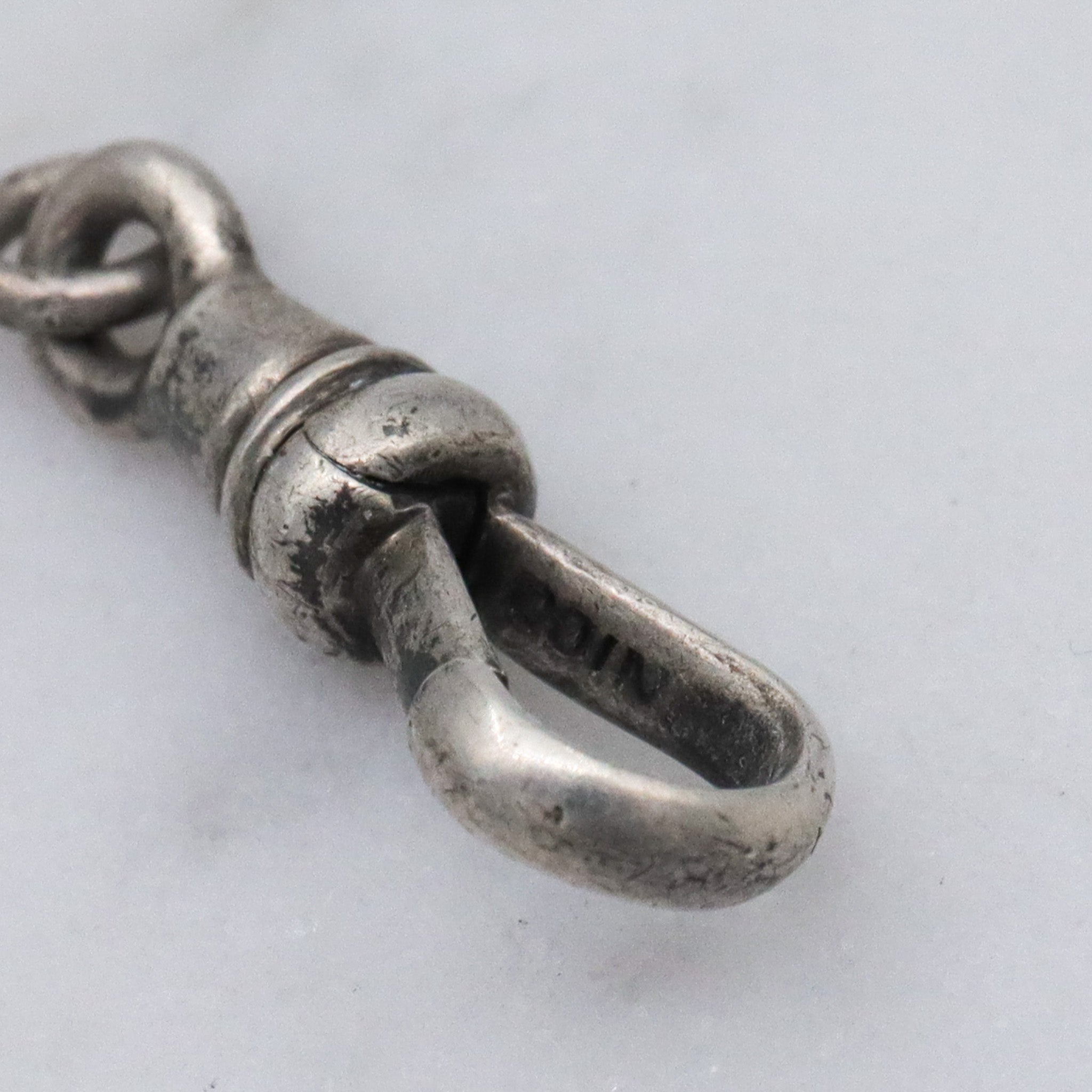 Antique Victorian coin silver dog clip clasp