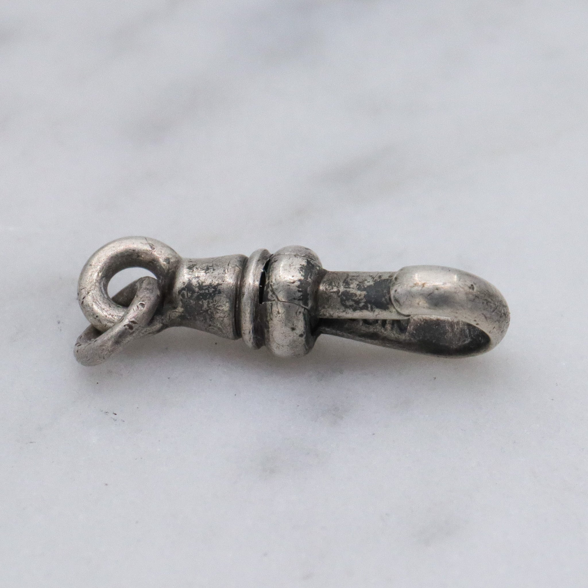 Antique Victorian coin silver dog clip clasp